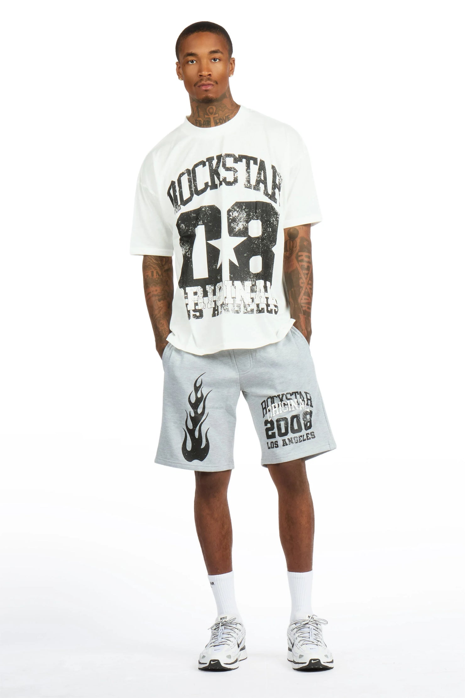 Edel White T-Shirt Short Set