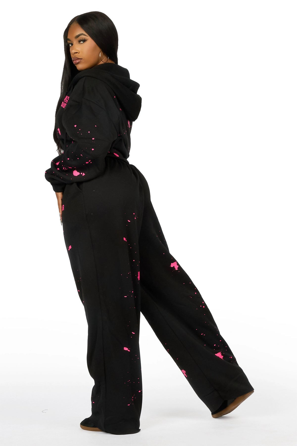 Halloway Black/ Pink  Painted Baggy Track Set
