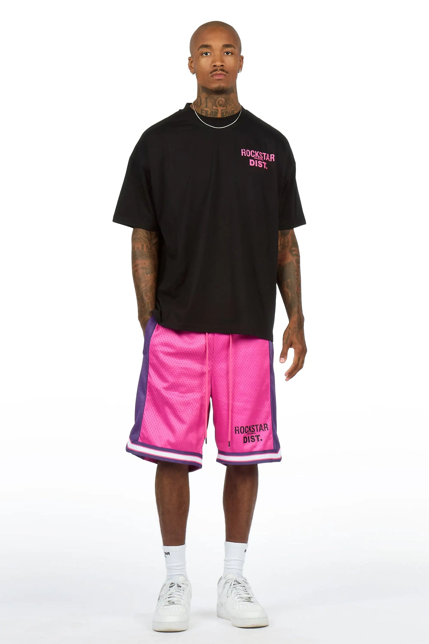 Suzano Black/Pink T-Shirt/Short Set
