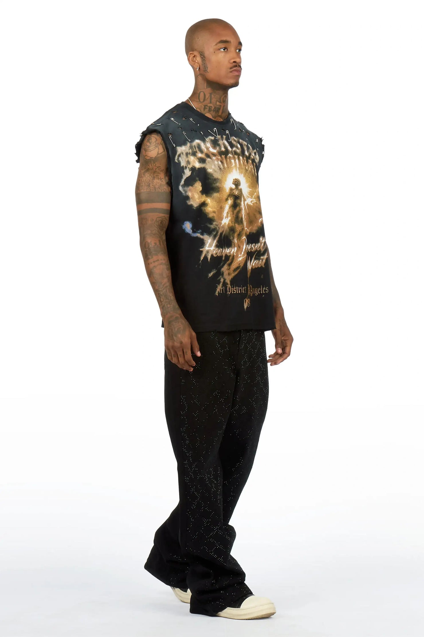 Lyrik Black Rhinestone Baggy Fit Jean