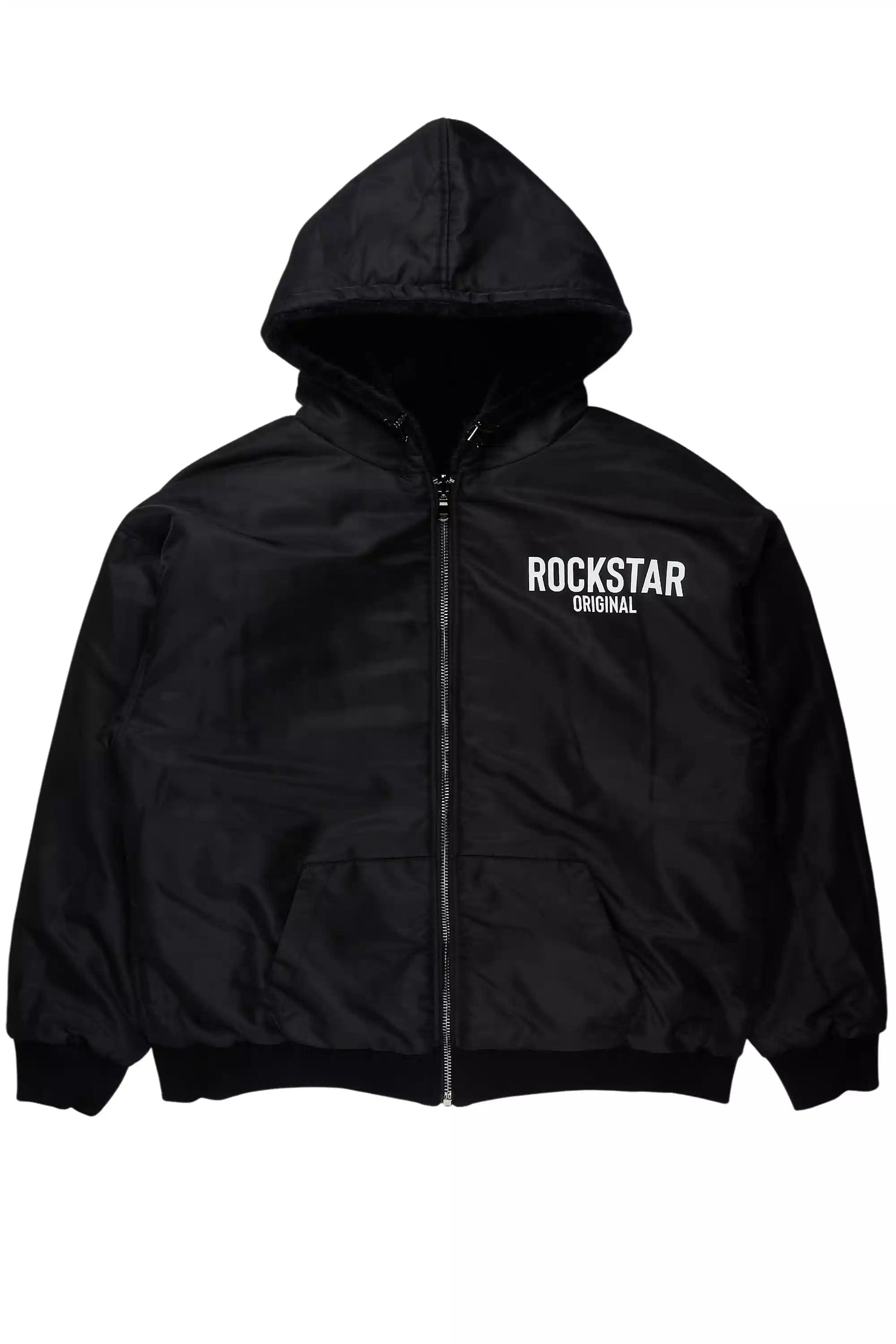 Jaleah Black Oversized Fur Jacket
