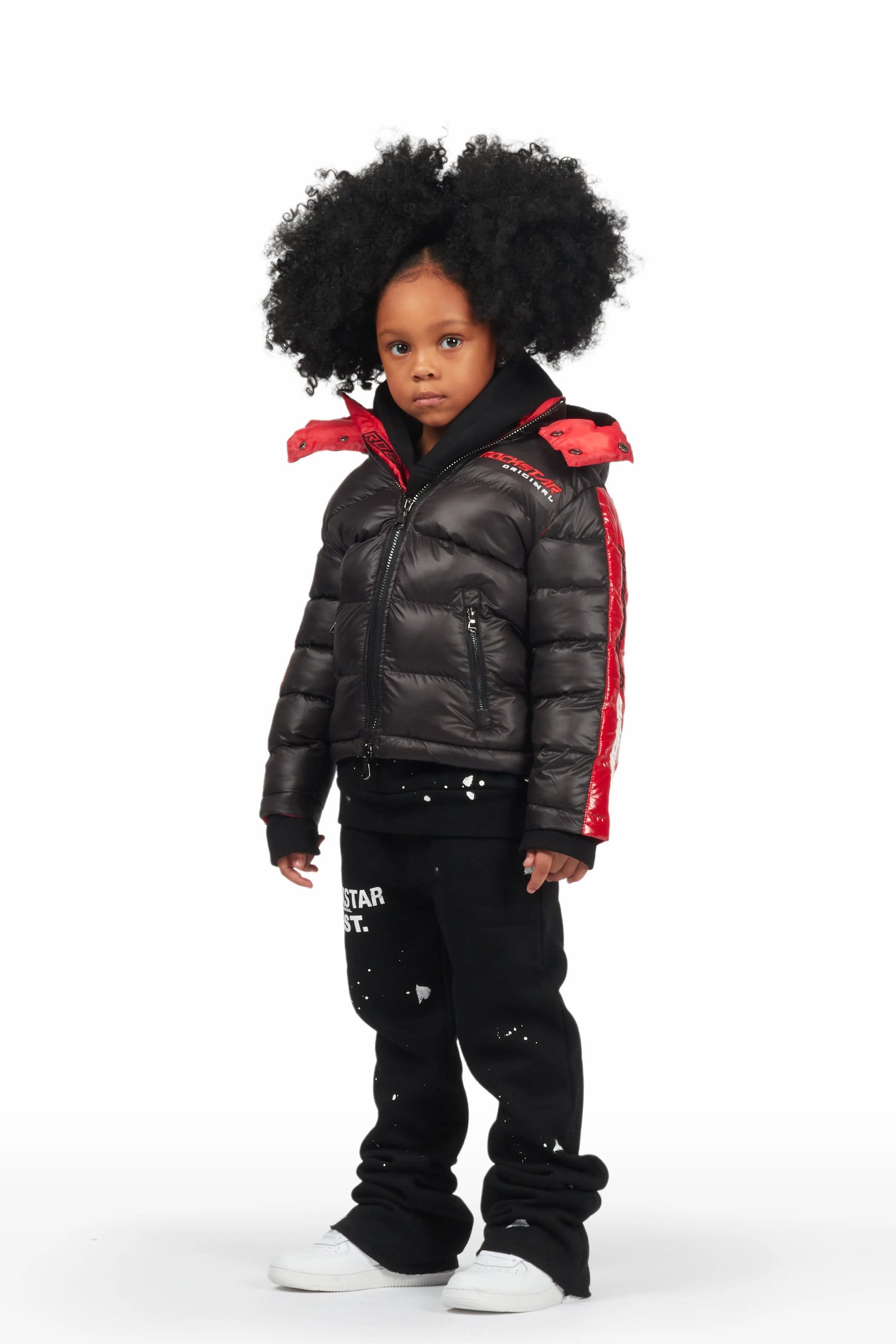 Girls Alaina Black Puffer Jacket
