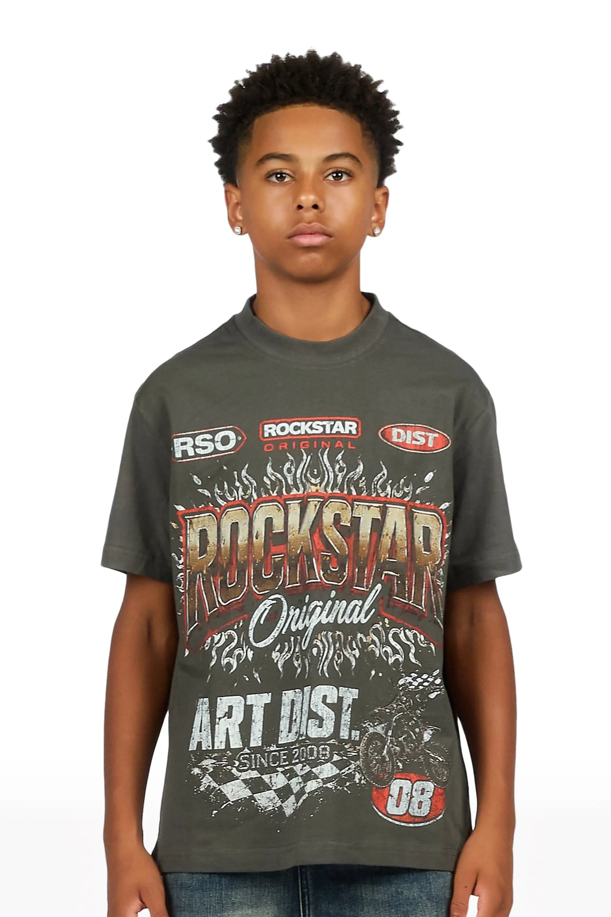 Boys Lewis Charcoal Graphic T-Shirt