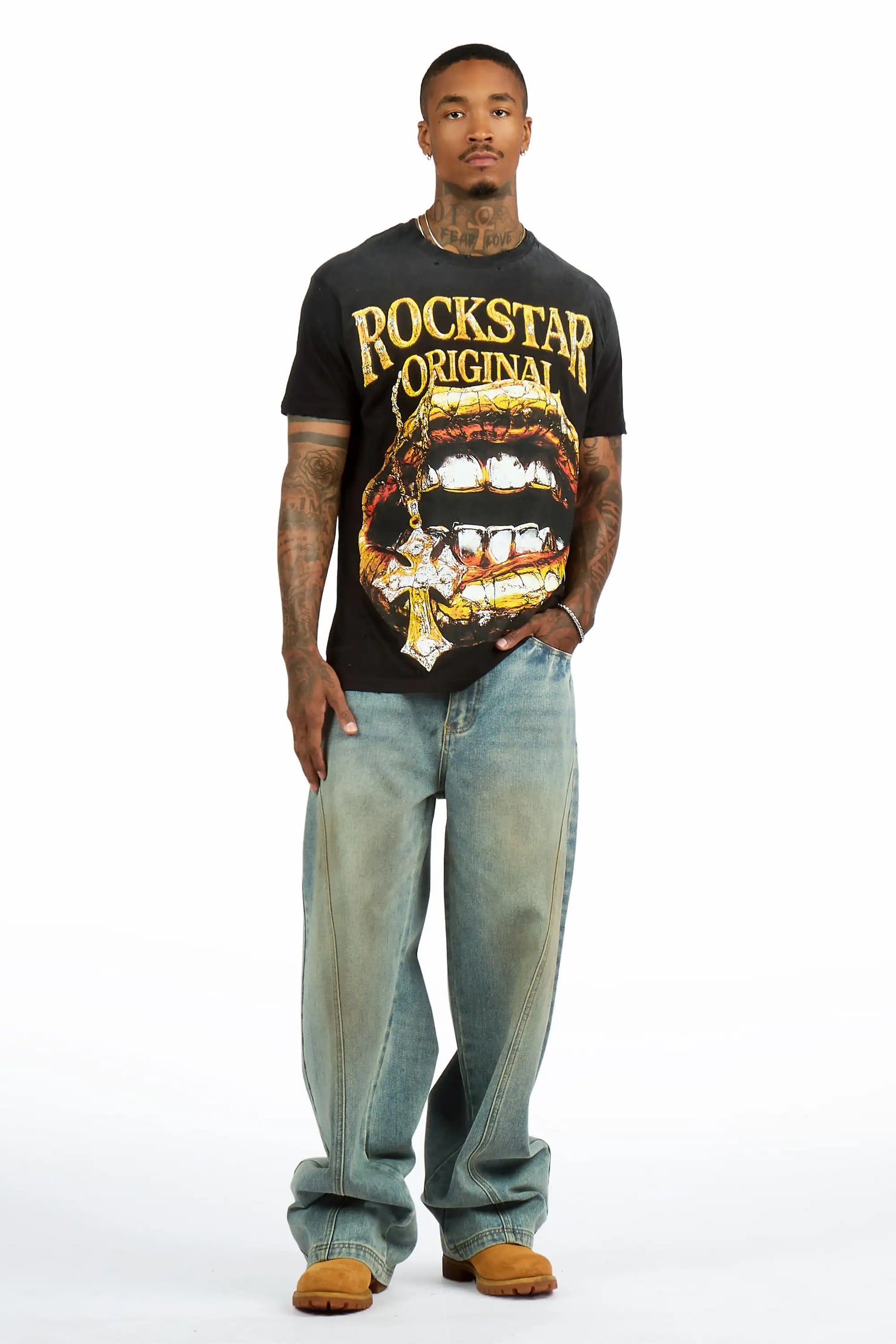Bernal Black Oversized Graphic T-Shirt