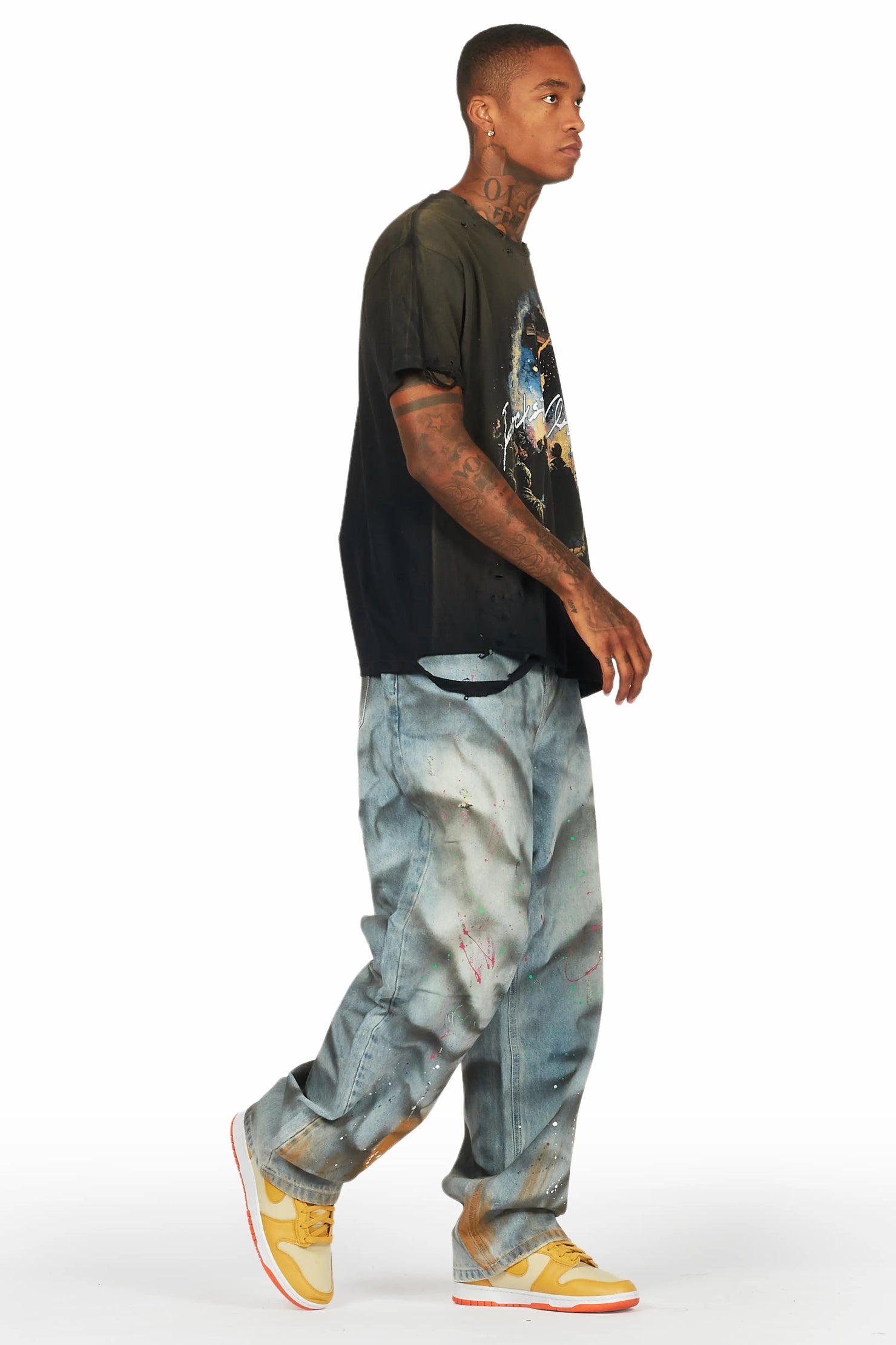 Yonah Blue Baggy Fit Jean