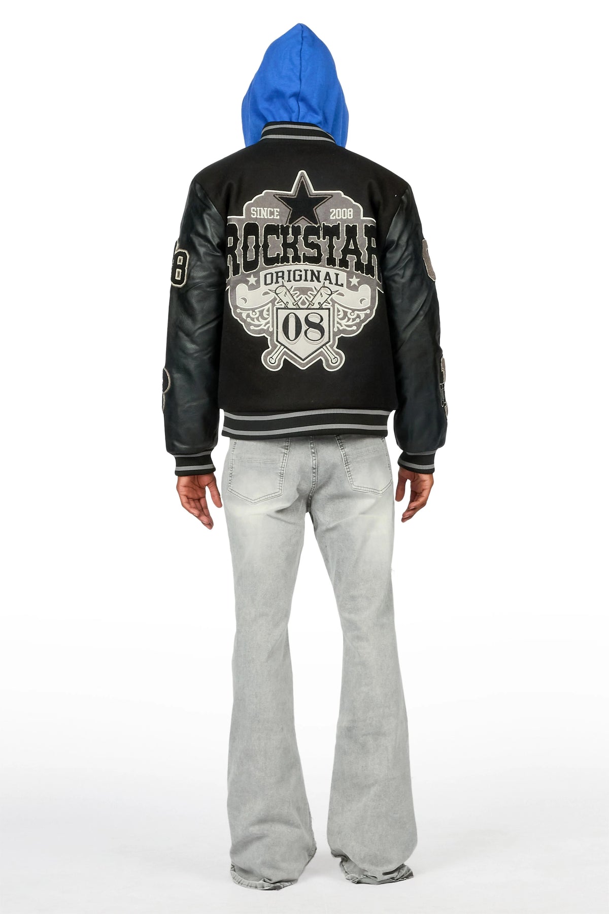 Vane Dark Grey Stacked Super Flare Jean
