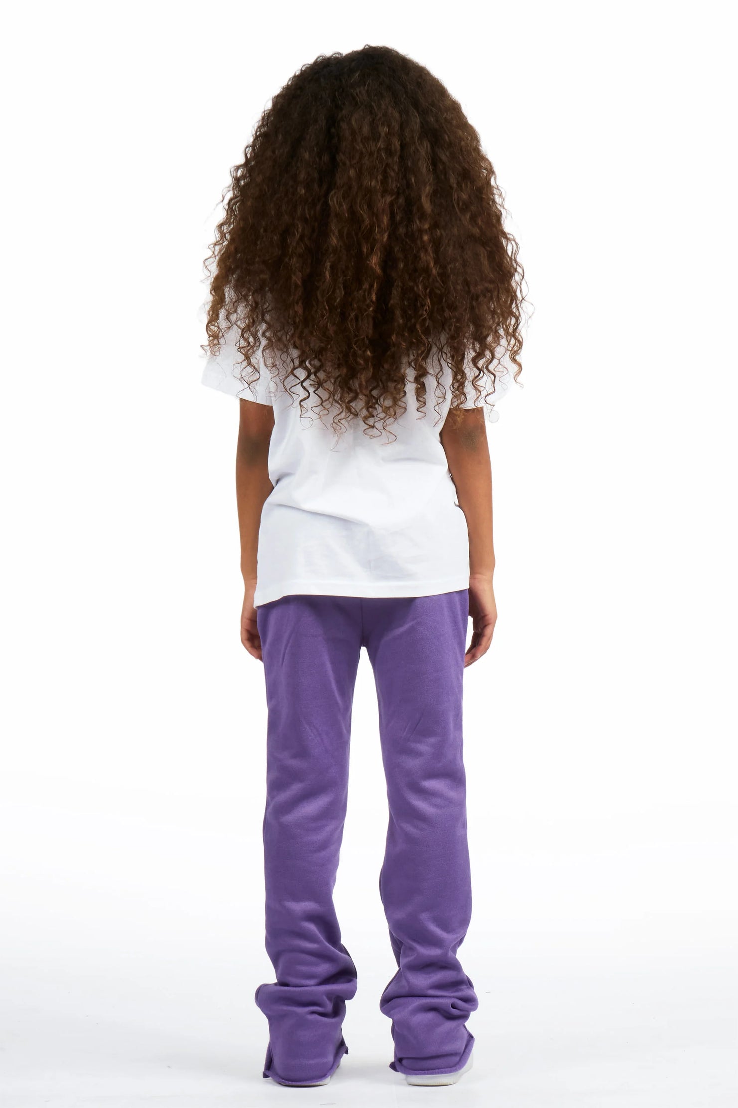 Girls Juliana Purple Stacked Flare Pant