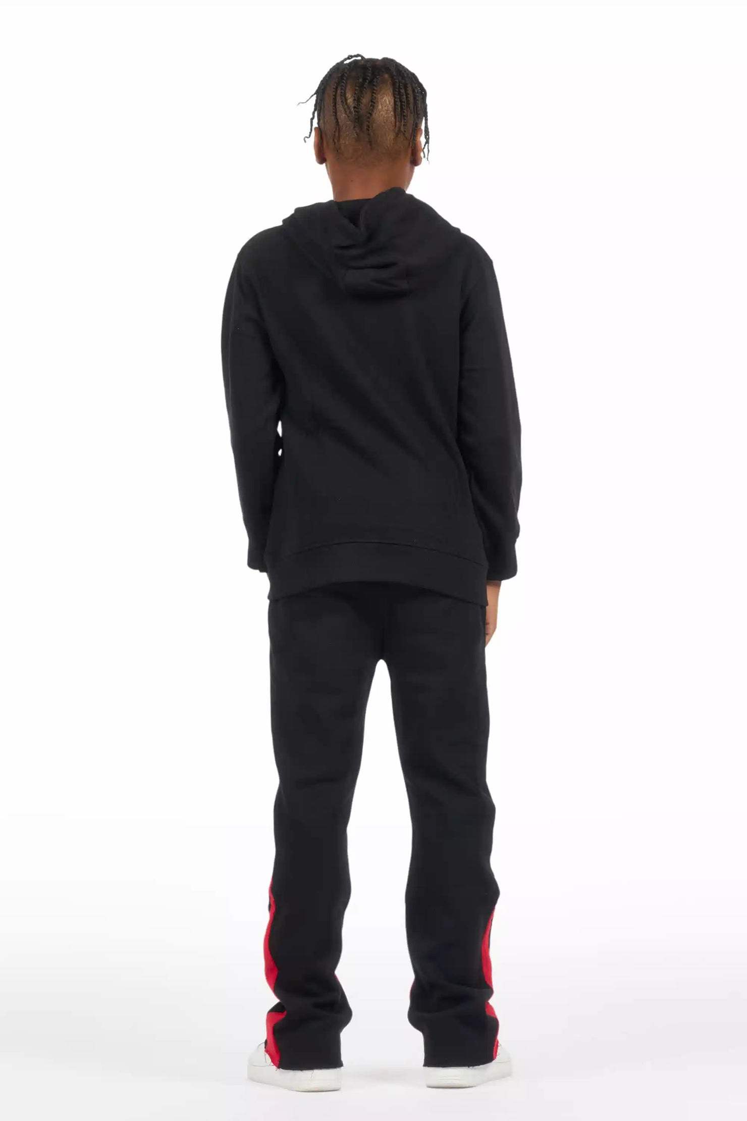 Boys Warblen Black/Red Stacked Flare Track Set