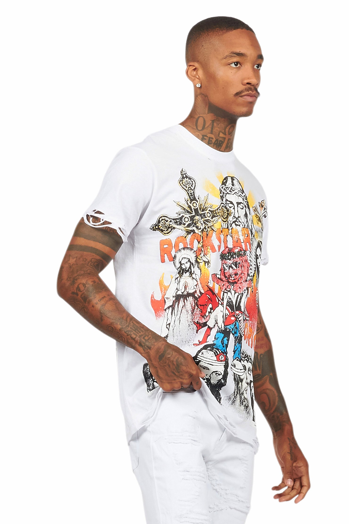 Axion White Graphic T-Shirt