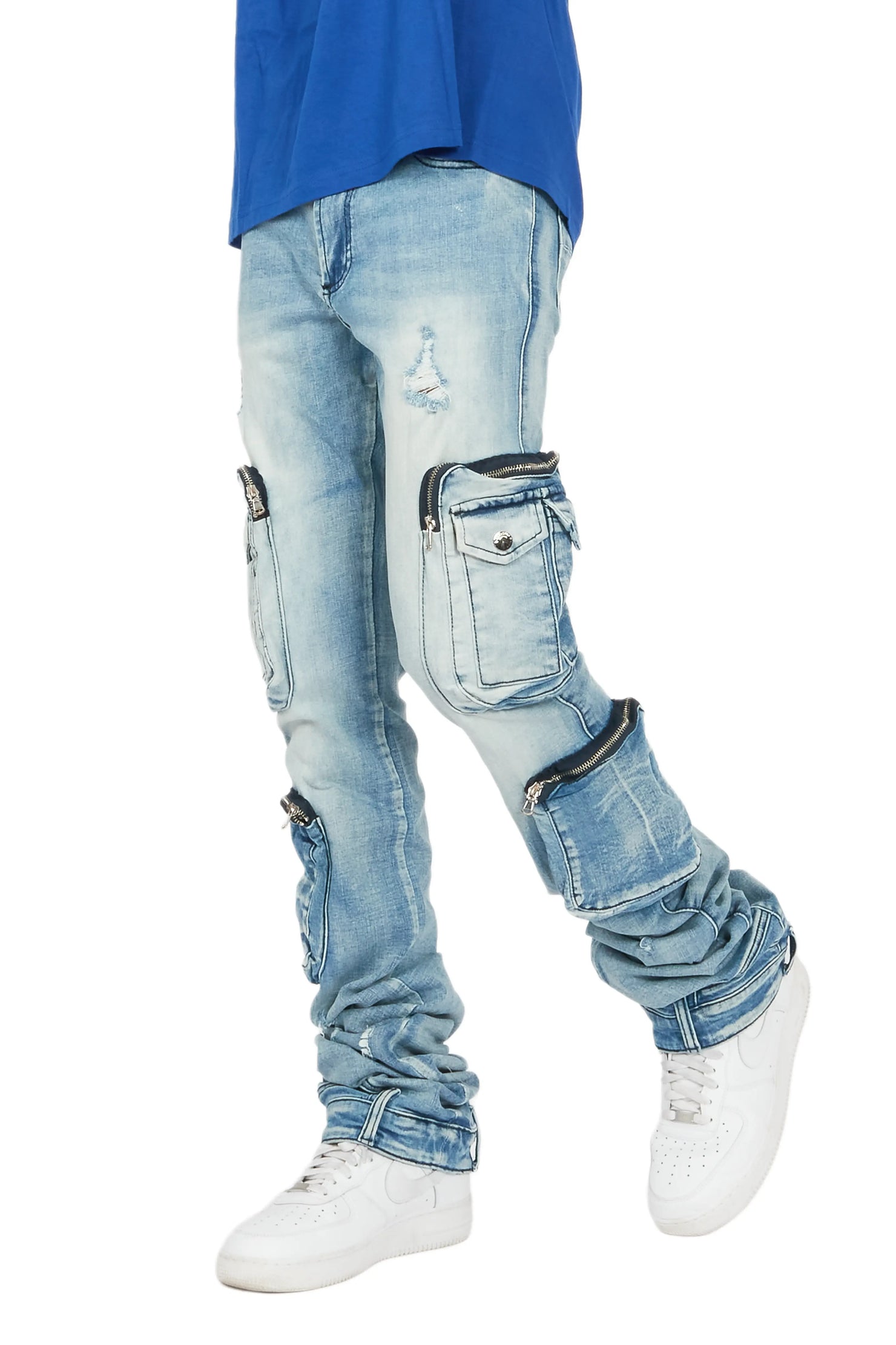 Sutton Blue Super Stacked Flare Jean