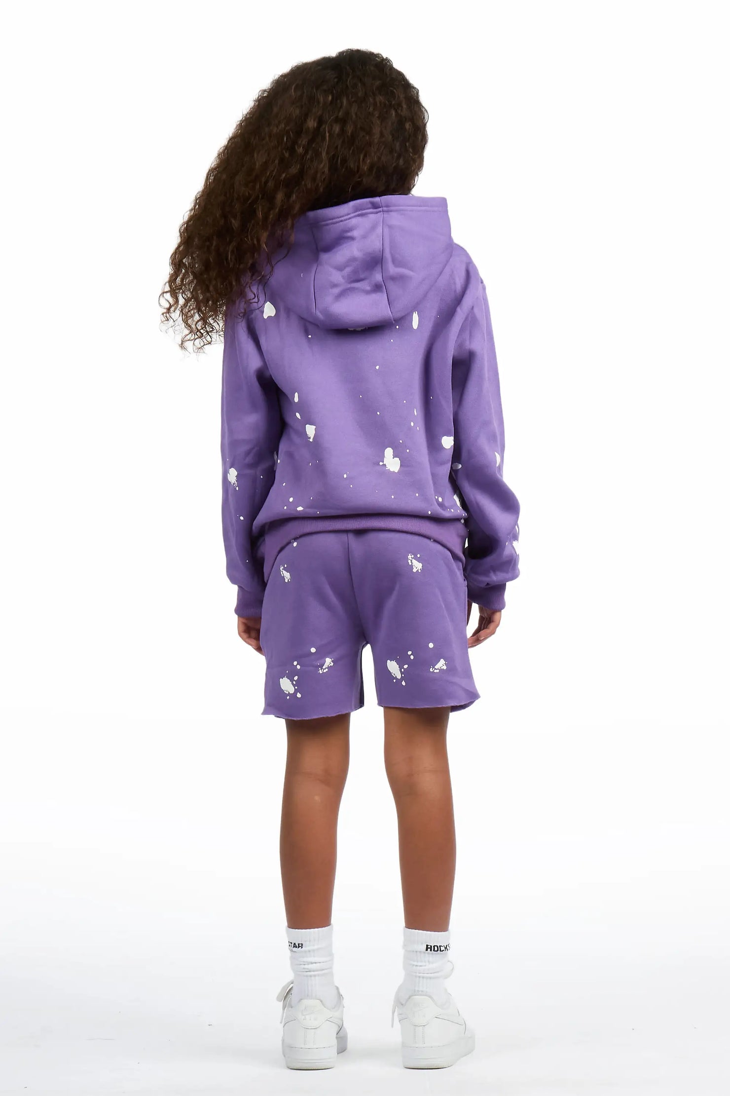 Girls Just Between Us Purple Short Set