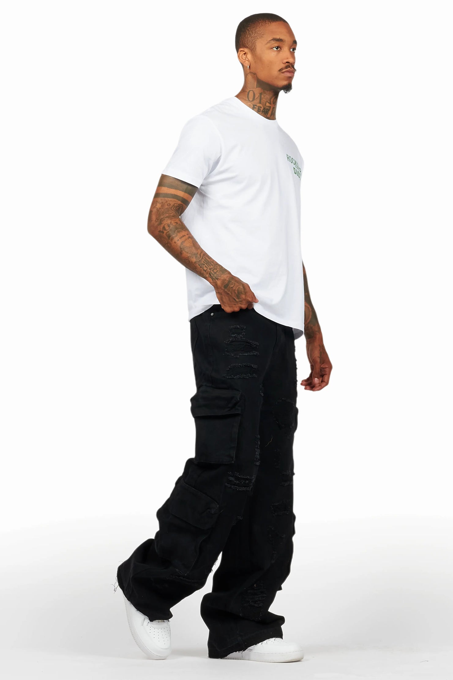 Peppe Black Baggy Fit Jean