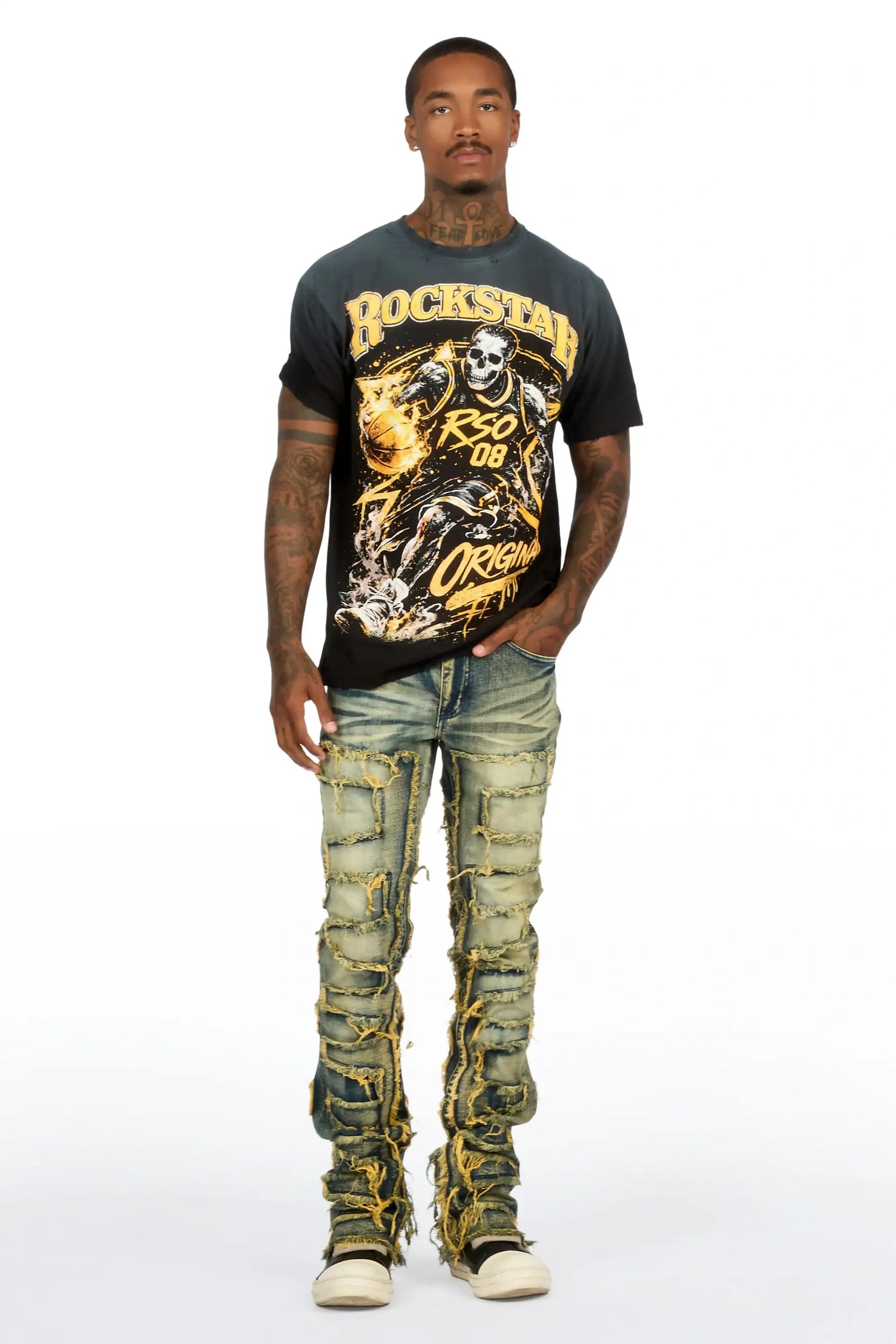 Mingo Black Oversized Graphic T-Shirt