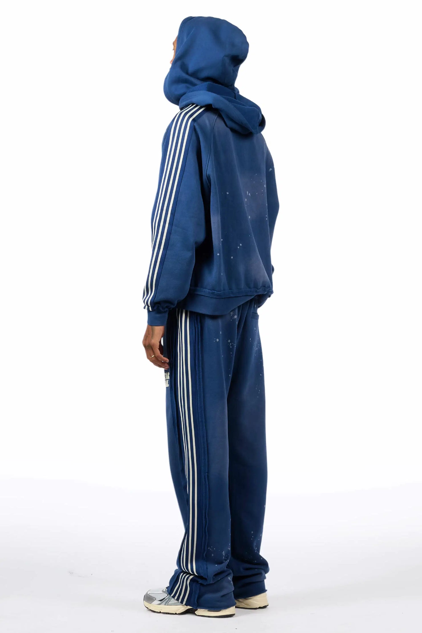 Manier Vintage Navy Hoodie/Straight Pant Track Set