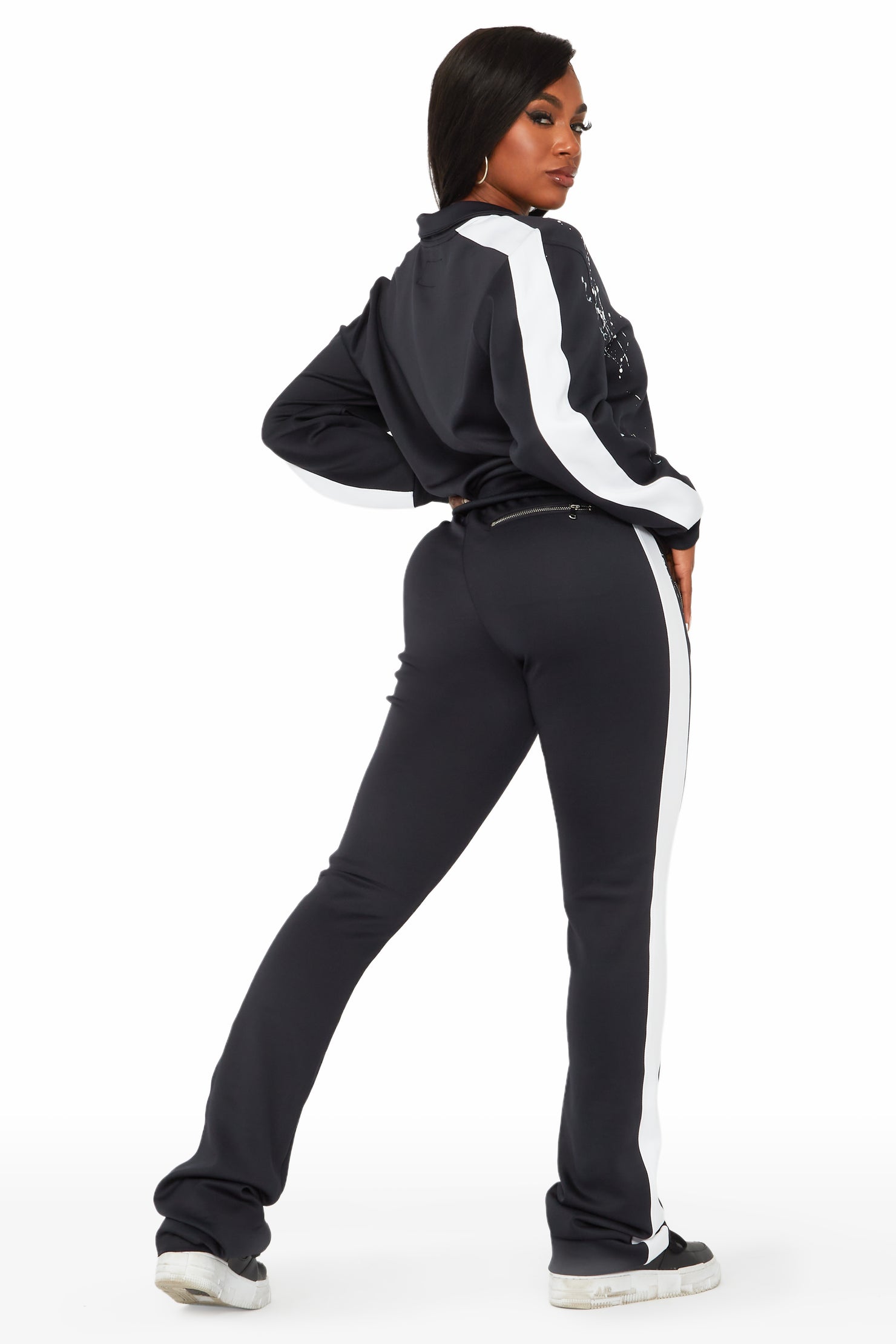 Joelle Black Drippy Stacked Trackset