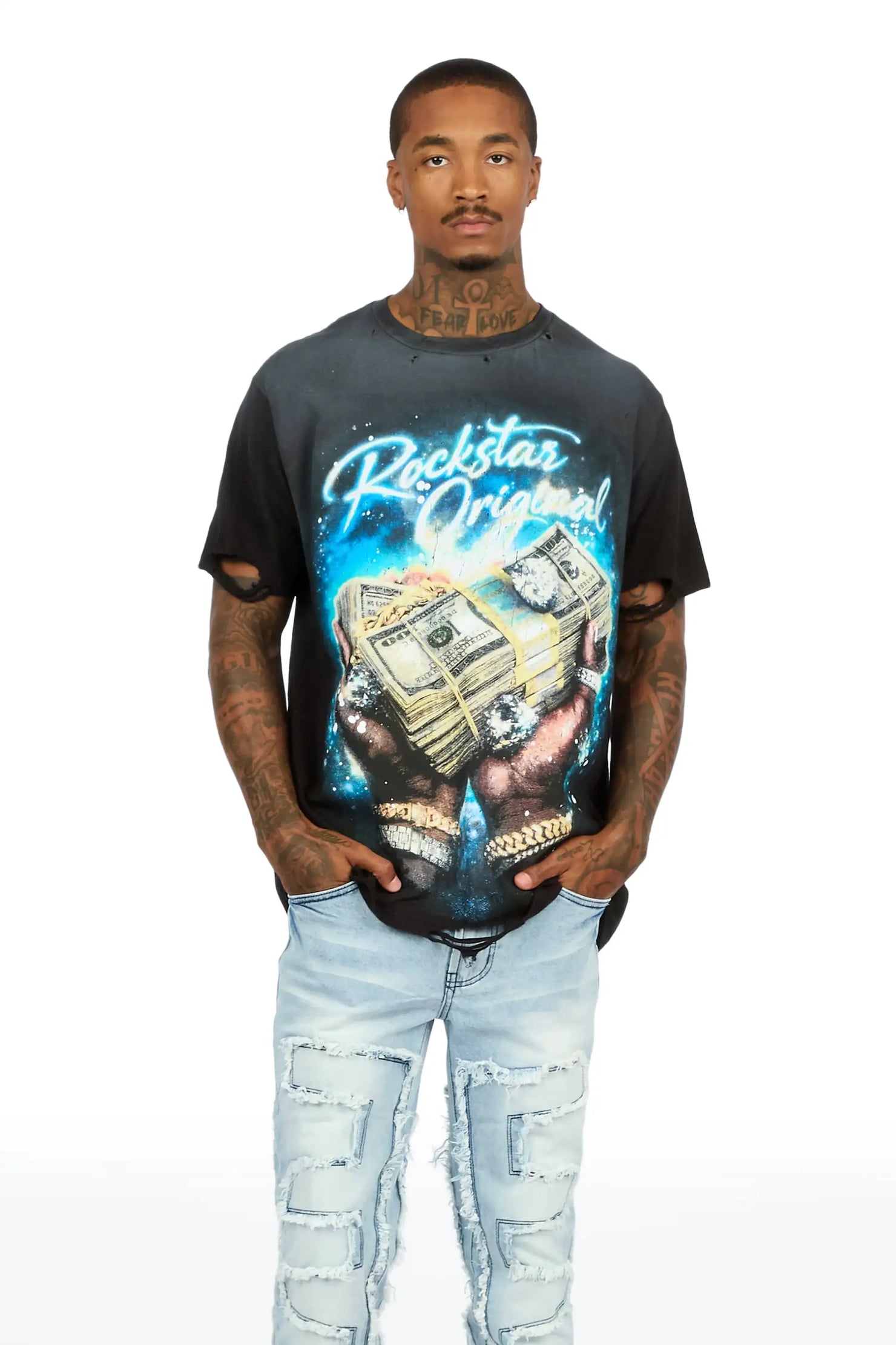 Contreras Black Oversized Graphic T-Shirt