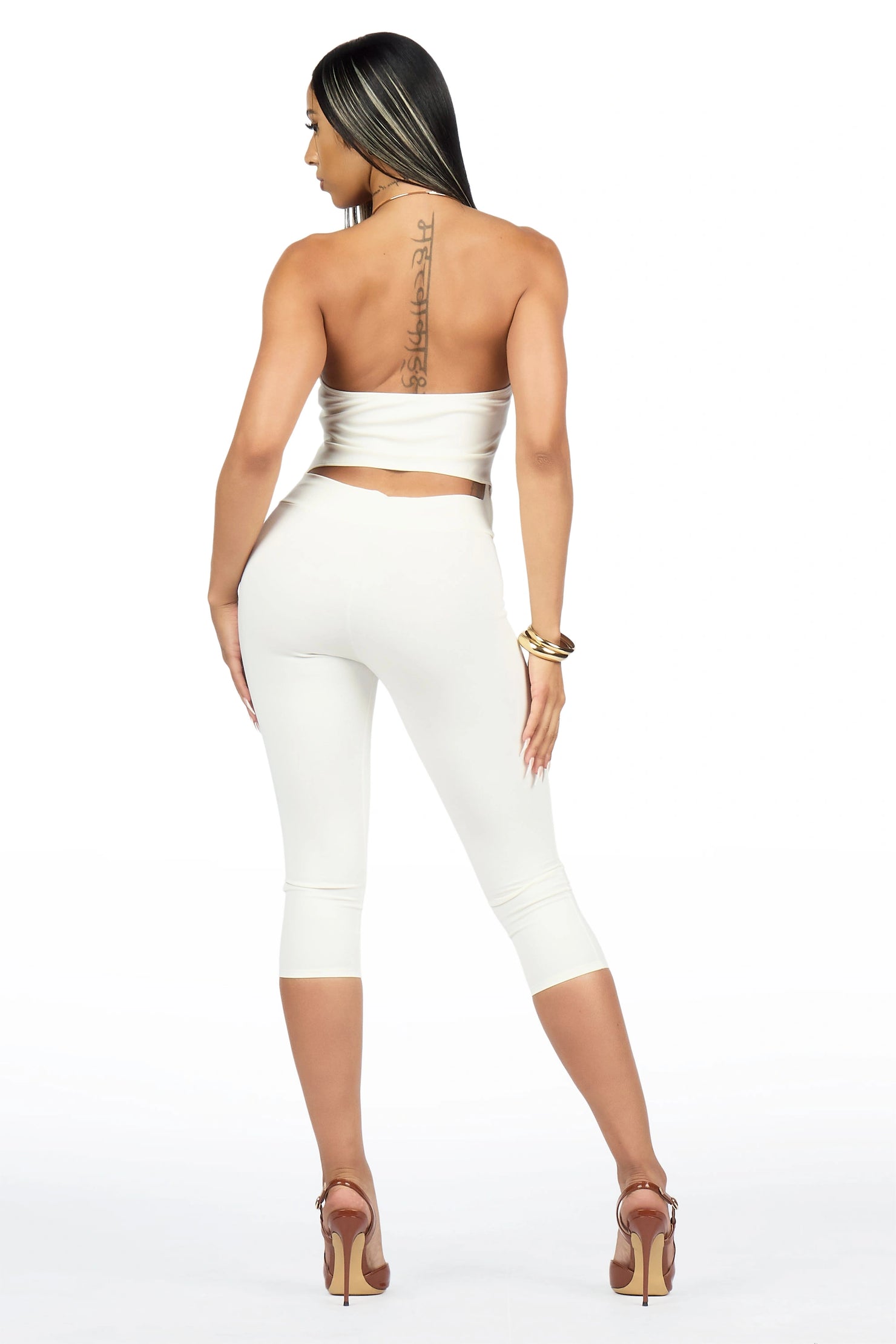 Fly-aay Ivory 2 pc Capri Set