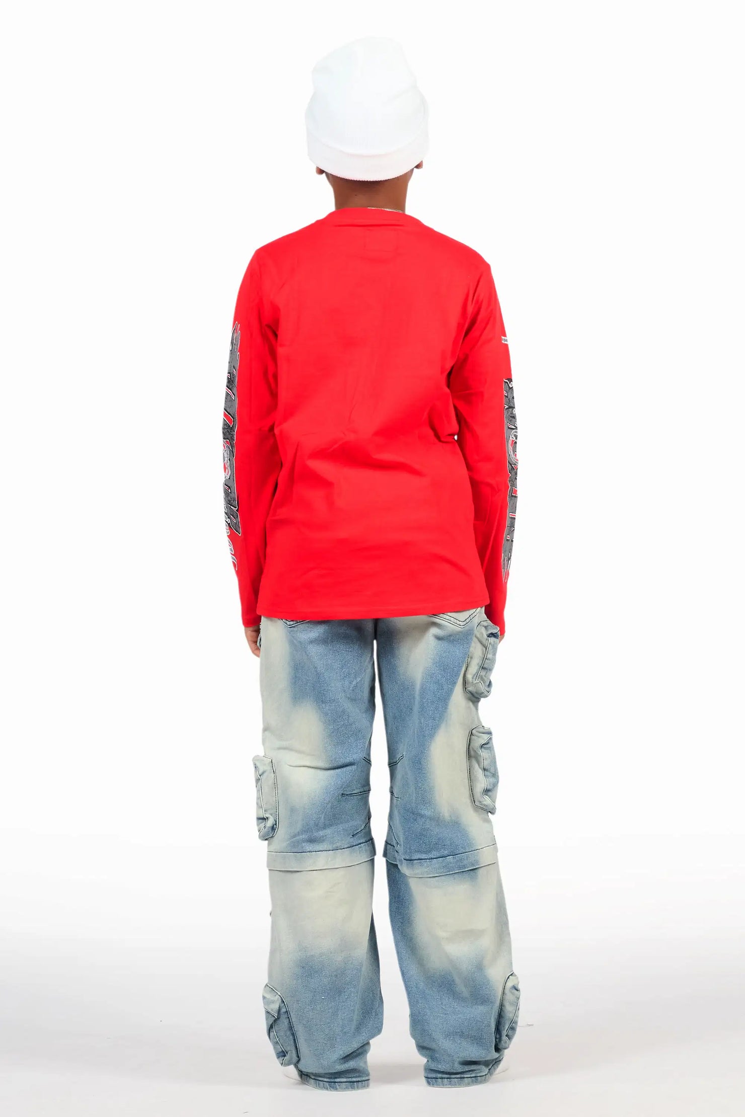 Boys Pocketeer Tint Baggy Fit Cargo Jean