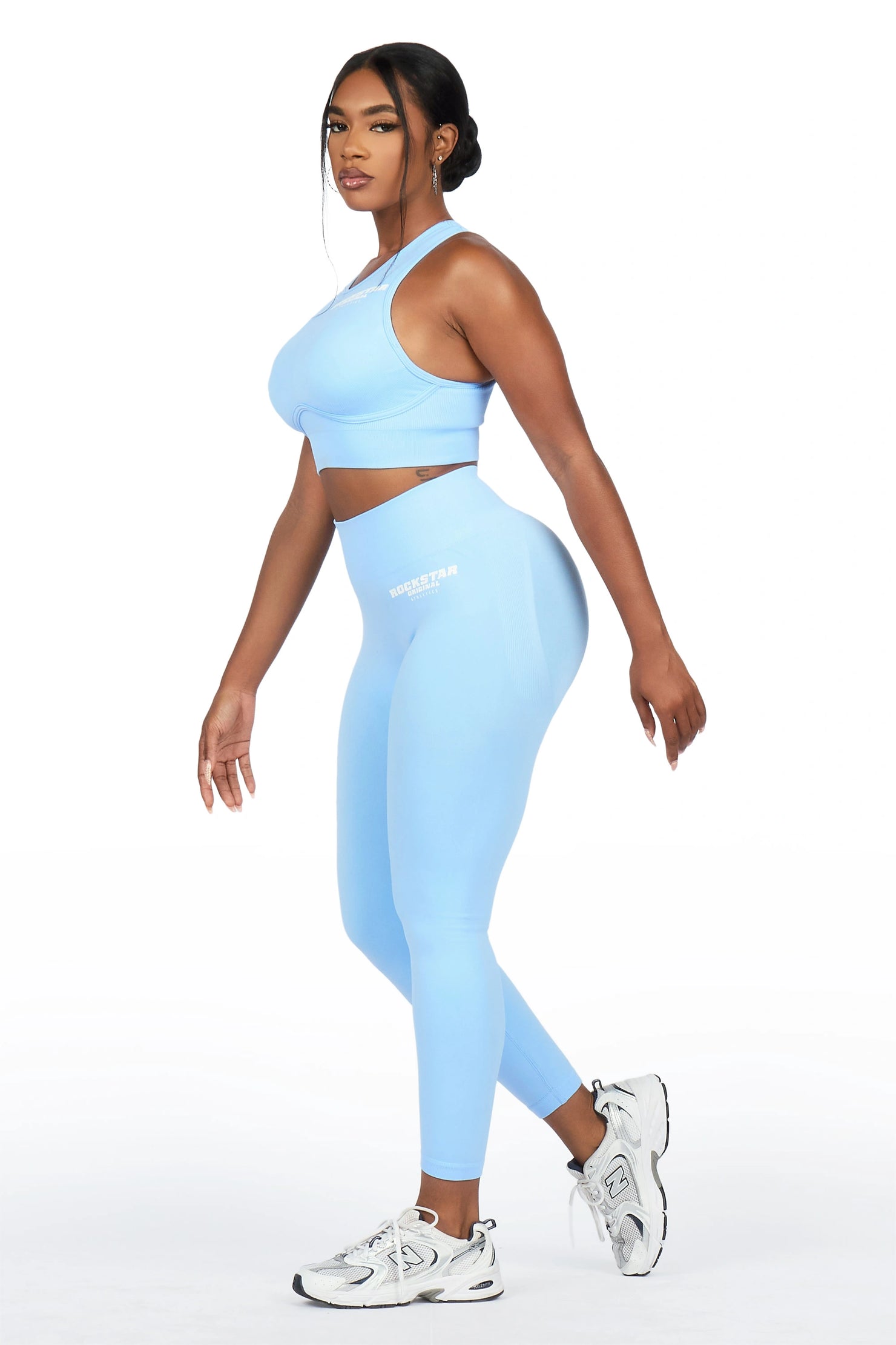 Brevyn Blue Tank Active Legging Set