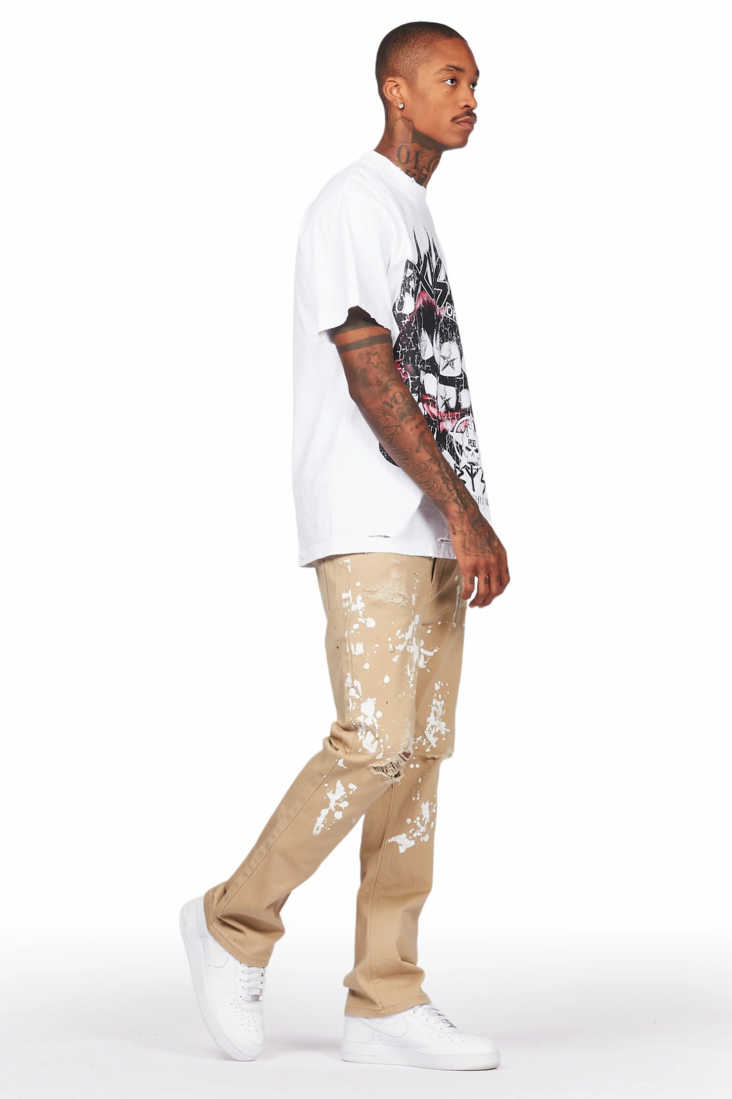 Salus Beige Bootcut Painter Jean