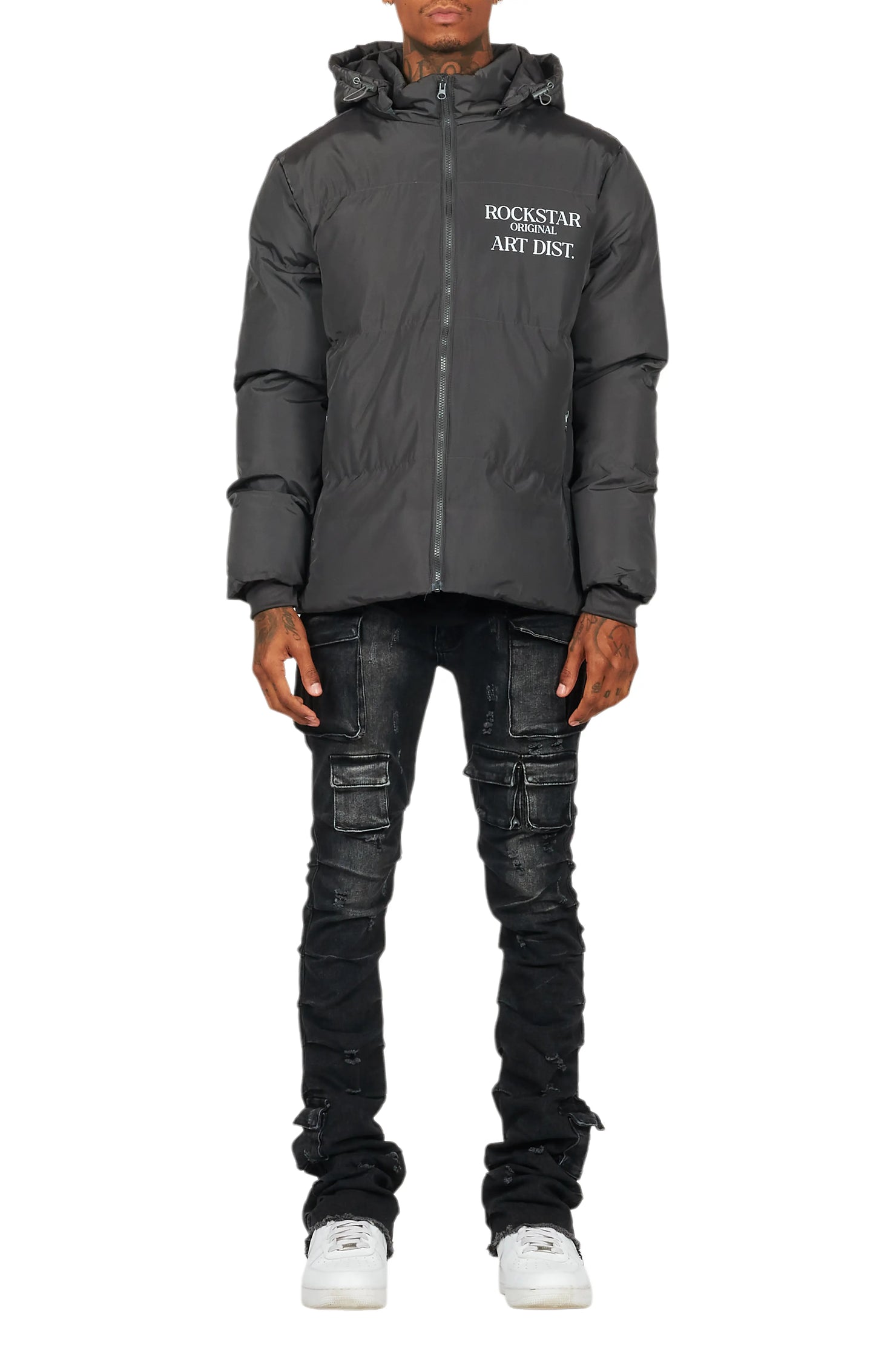 Briggs Charcoal Graphic Puffer