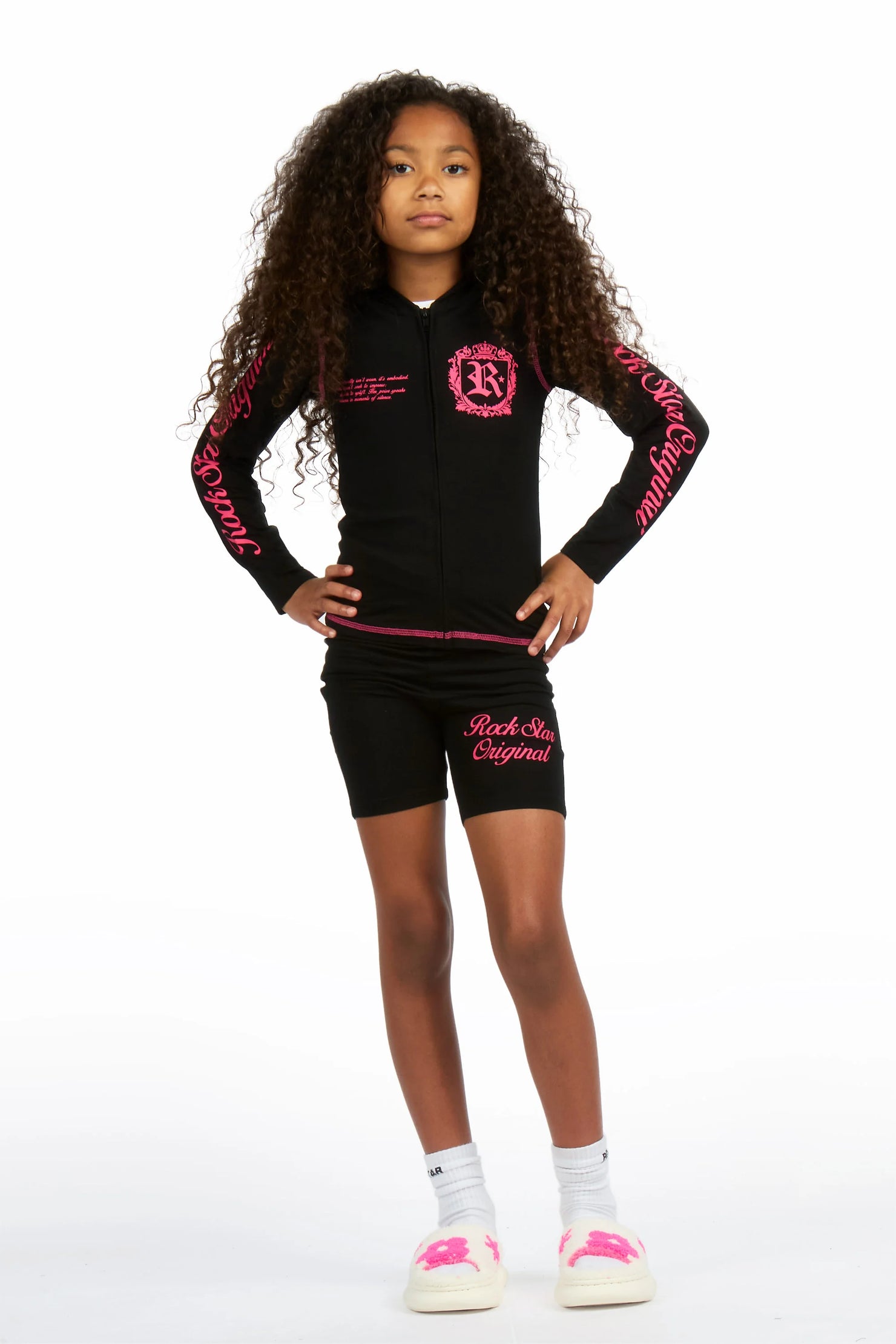 Girls Desmnie Black Short Set