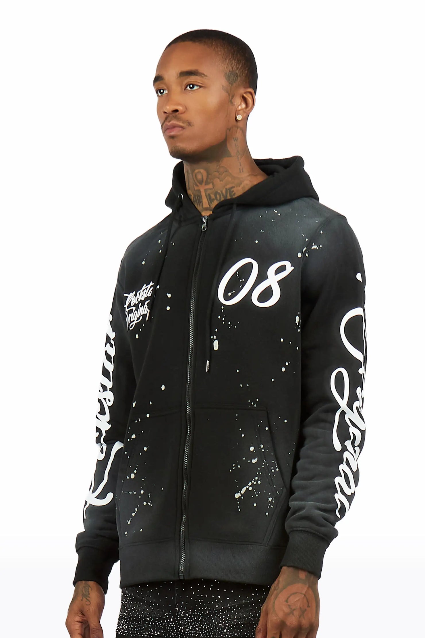 Hanif 2.0 Vintage Black Zip Up Hoodie
