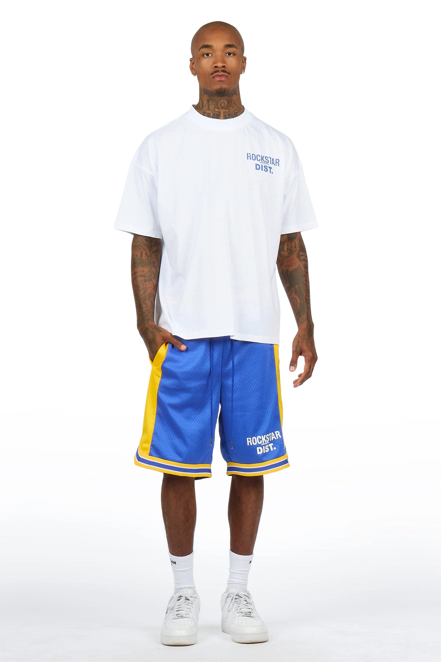 Suzano White/Purple T-Shirt/Short Set