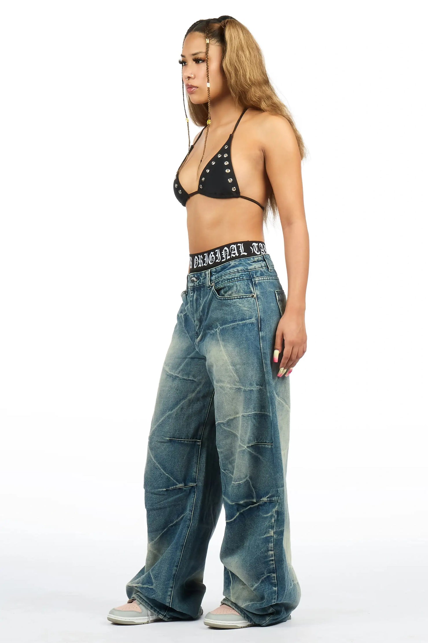 LaNysha Blue Barrell Fit Jean