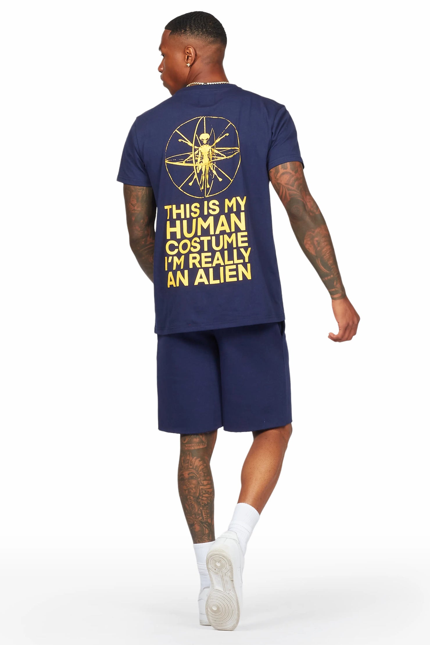 Yarden Navy T-Shirt/Short Set