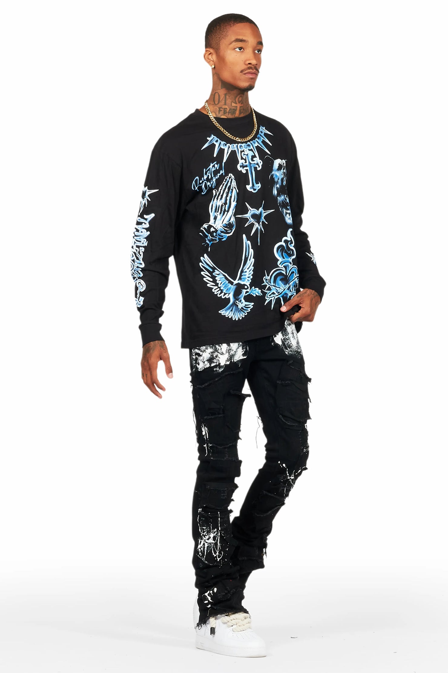 Dave Black Painter Super Stacked Flare Jean