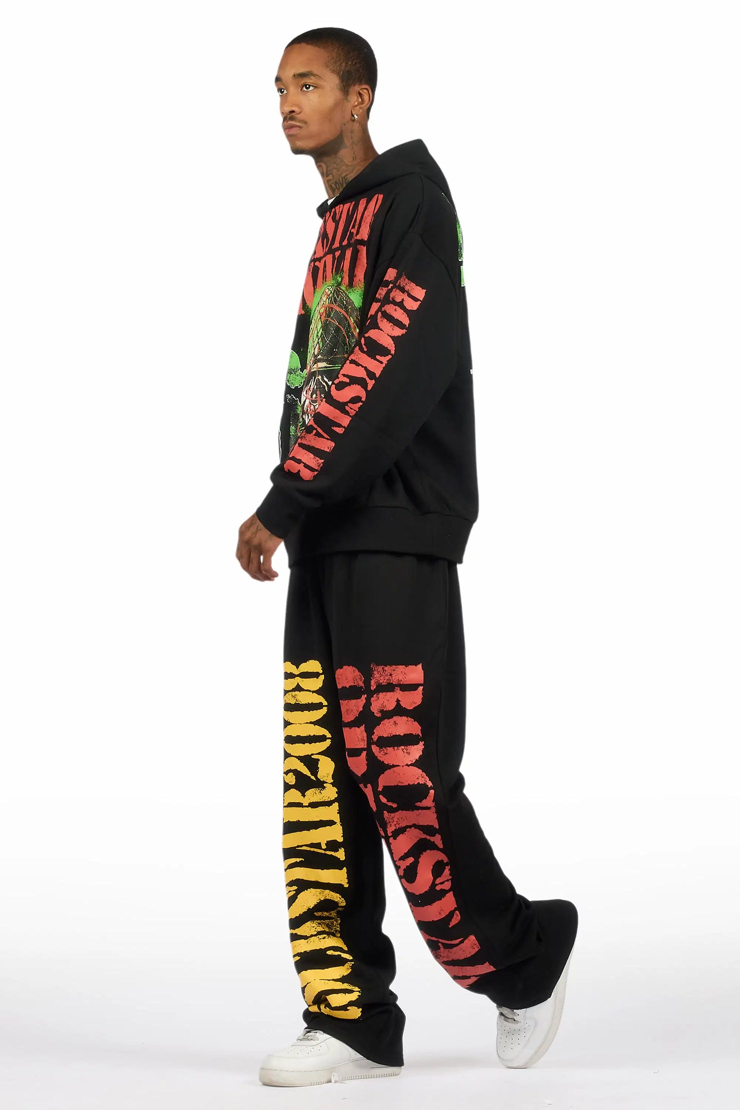 Killshot Romance Black Hoodie/Baggy Pant Track Set