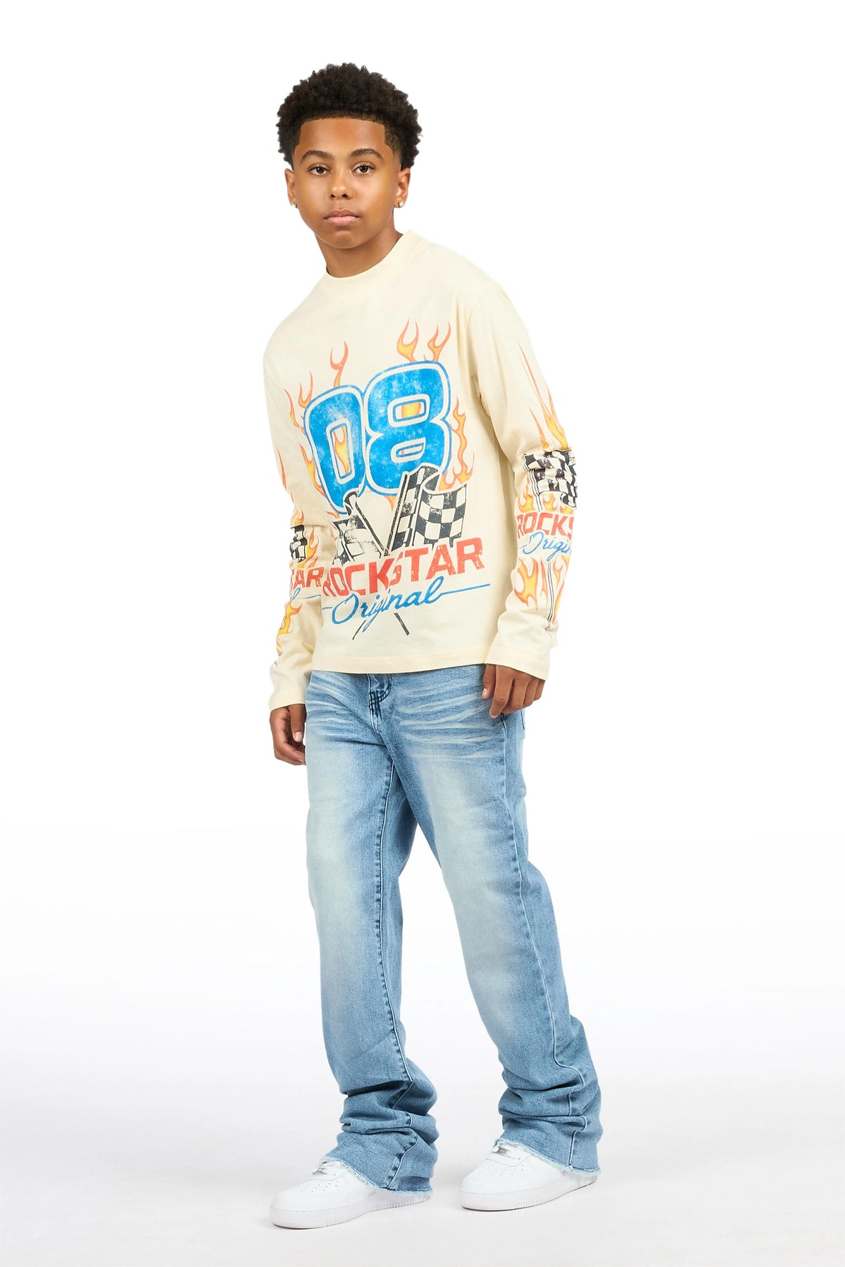 Boys Dag Blue 2.0 Stacked Flare Jean