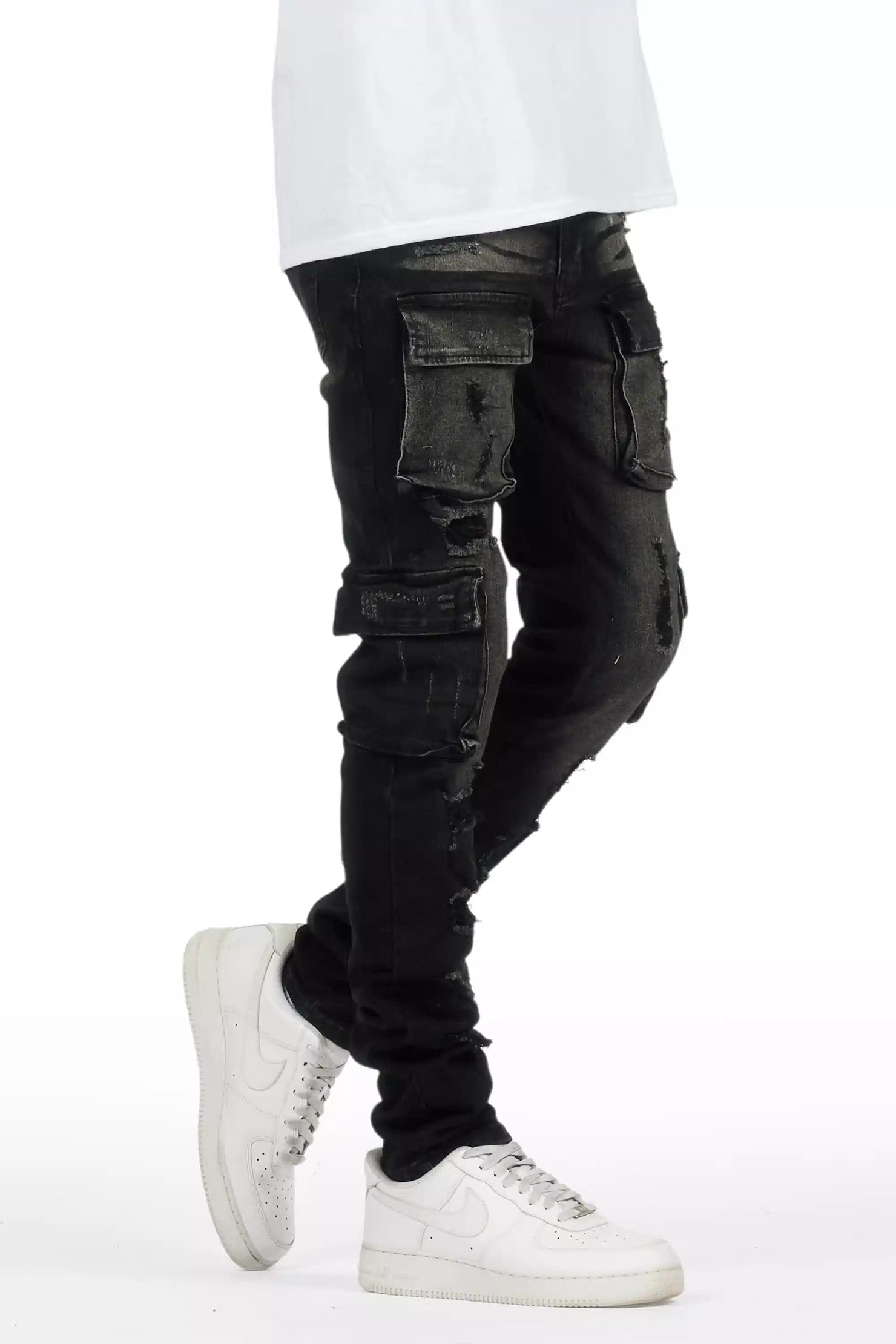 Kap Dark Grey Cargo Jean