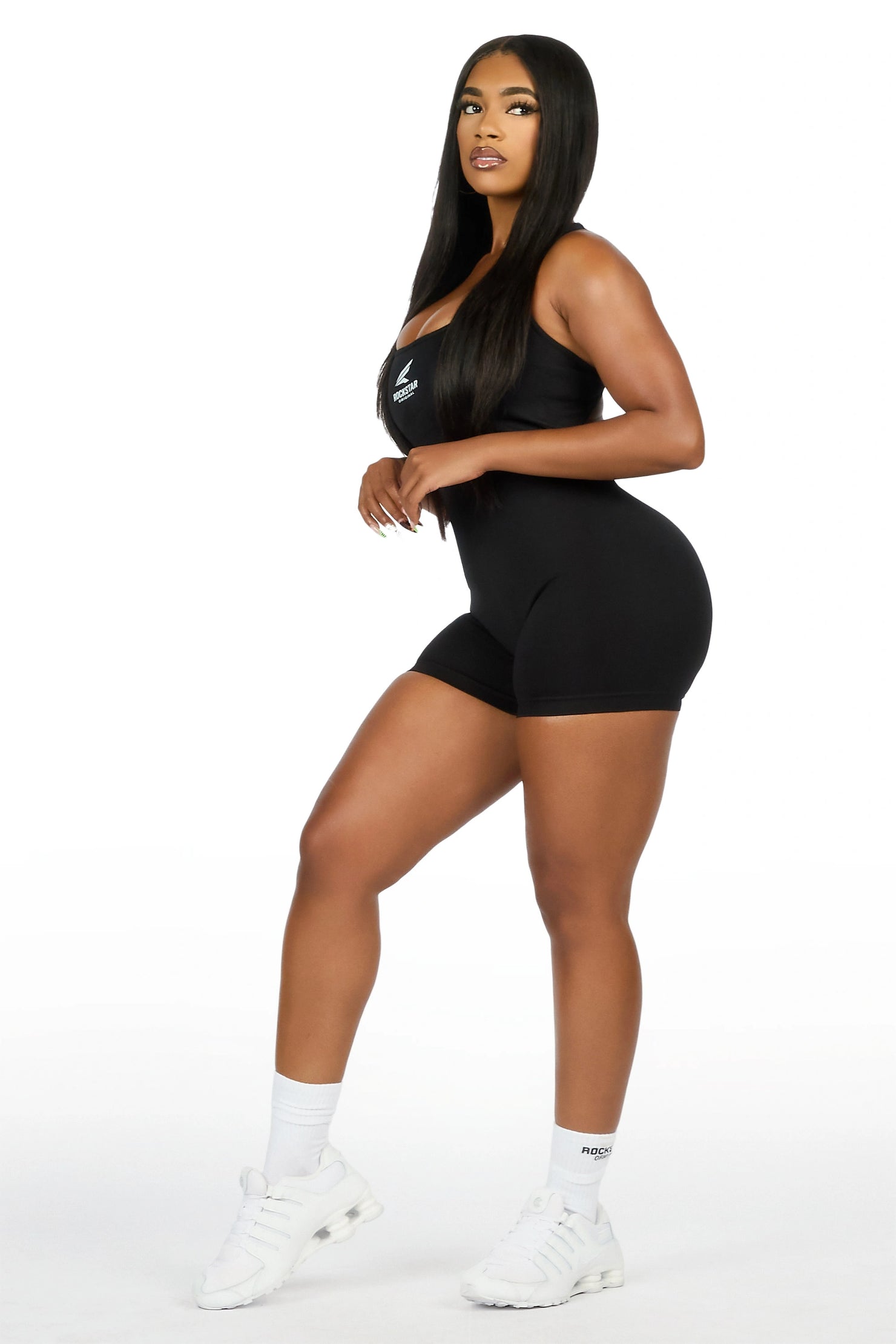 Sharissa Black Active Romper