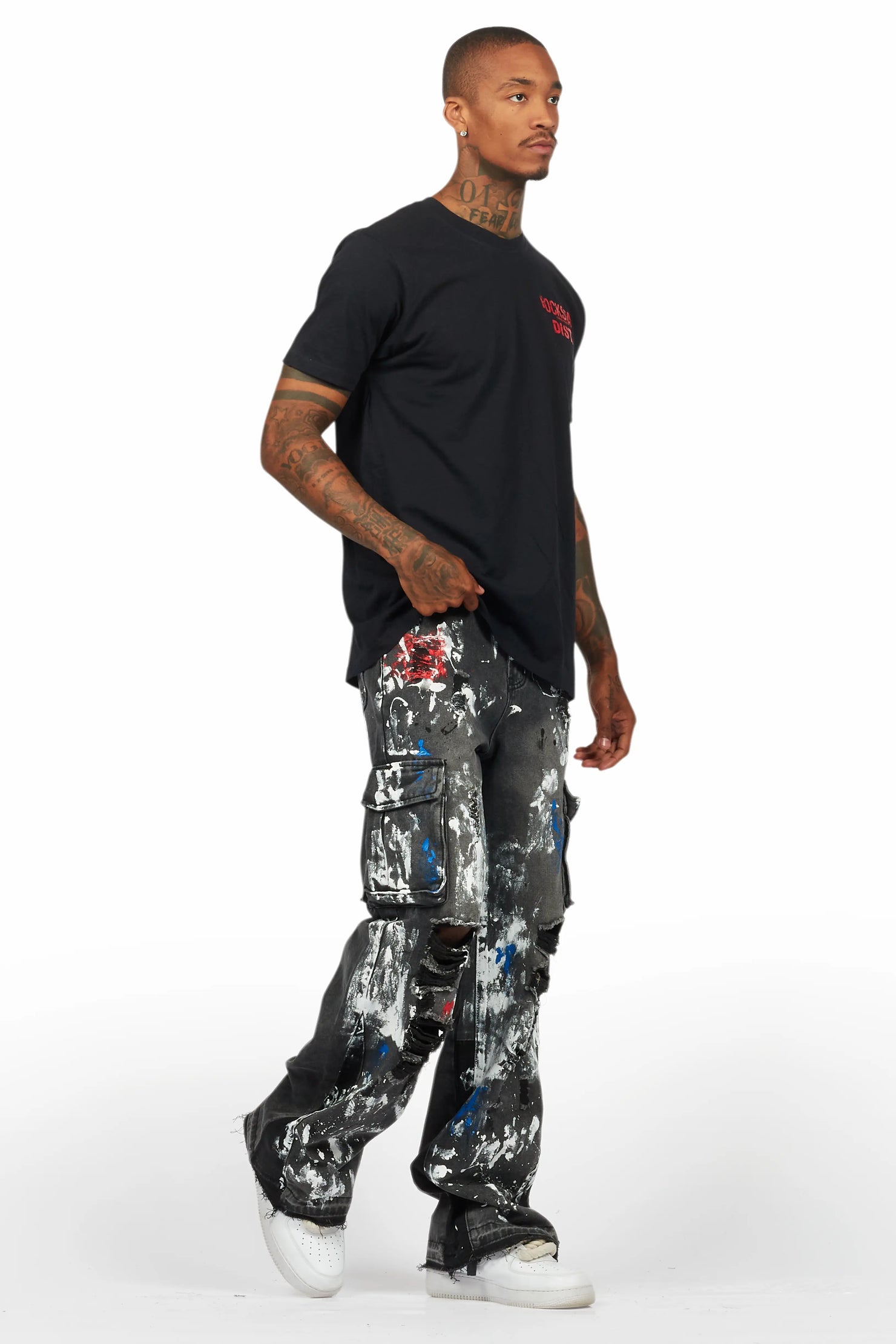 Dallin Grey Painter Baggy Cargo Jean