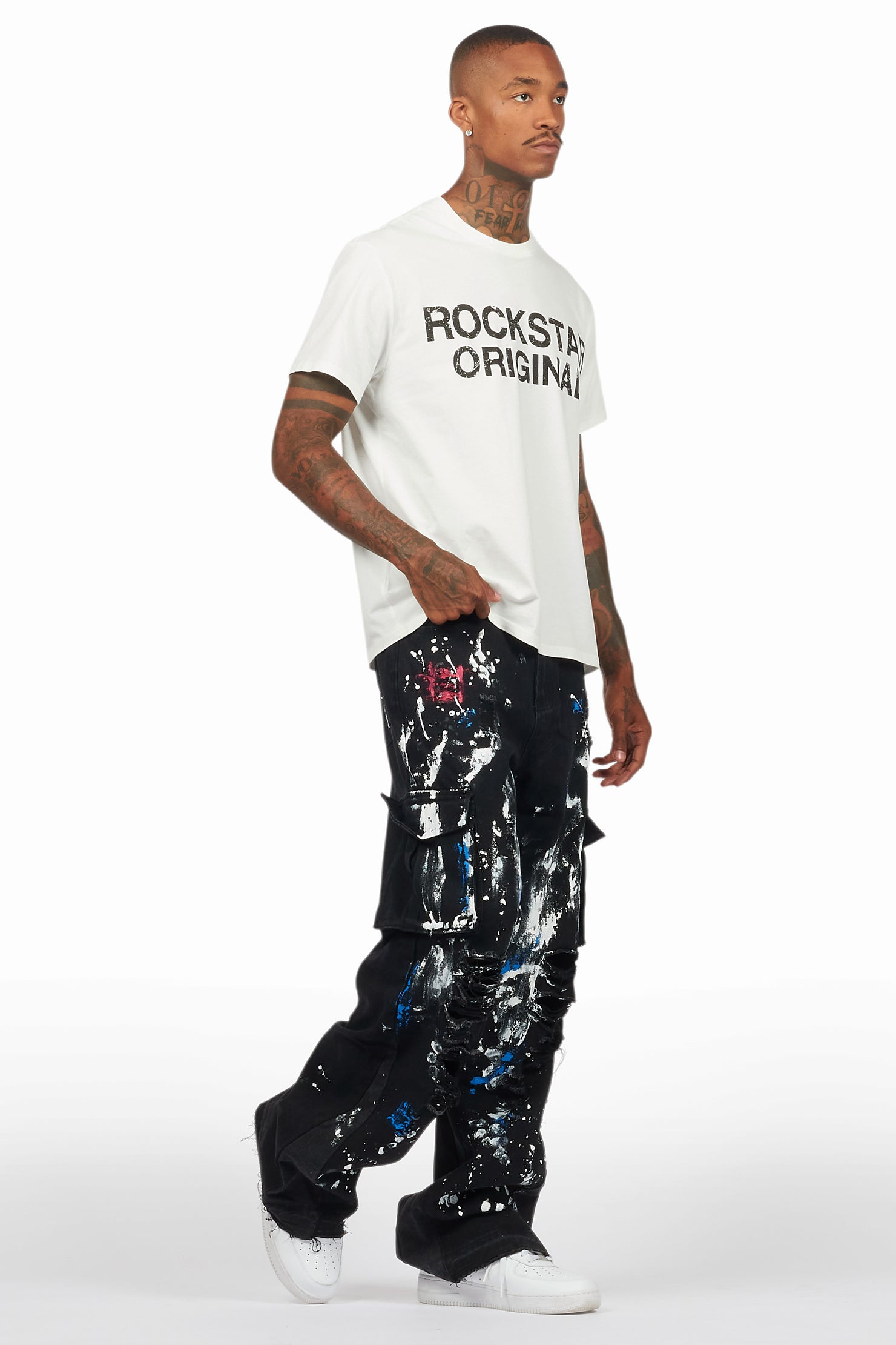 Dallin Black Painter Baggy Cargo Jean