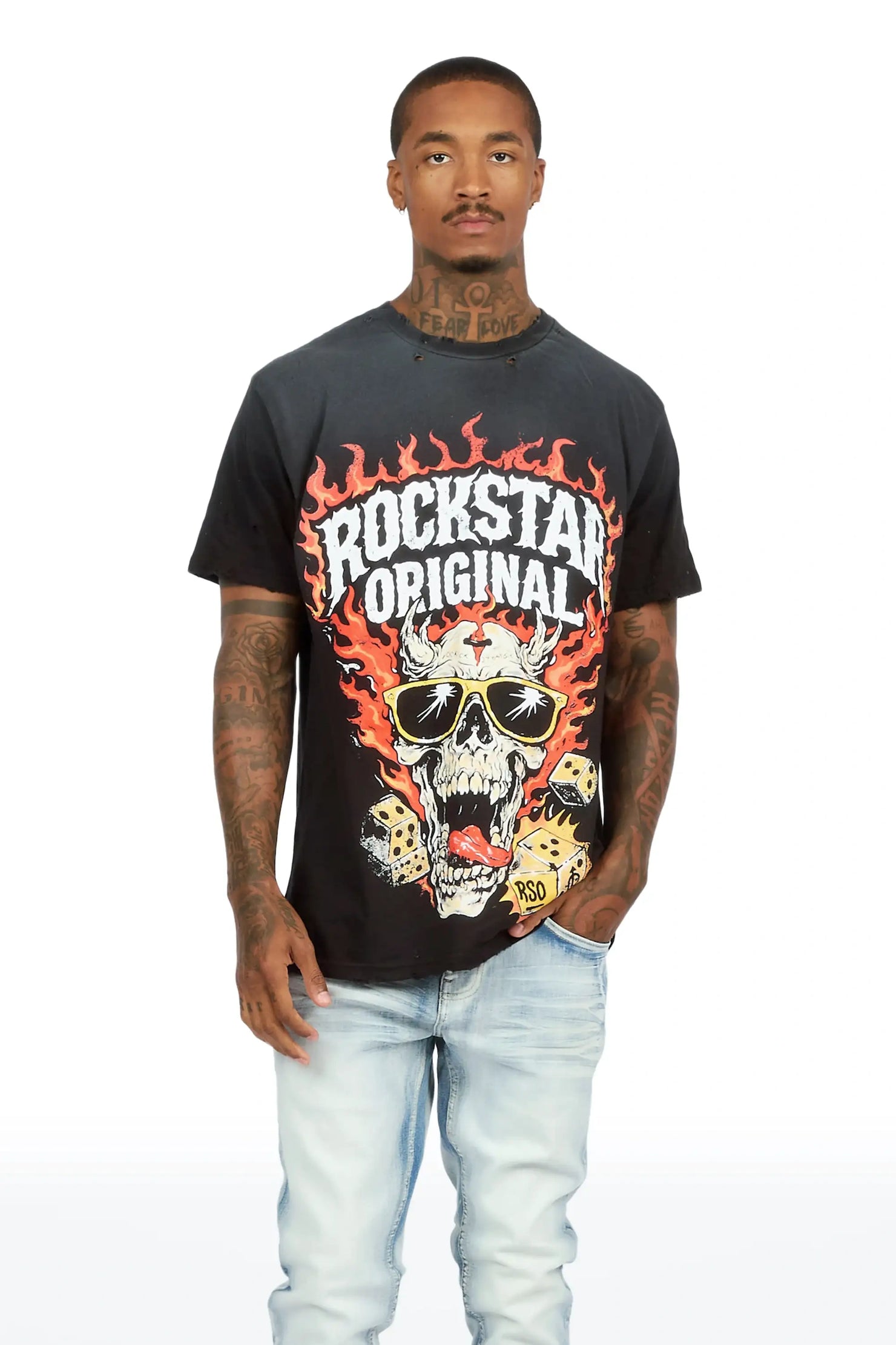 Carmill Black Oversized Graphic T-Shirt