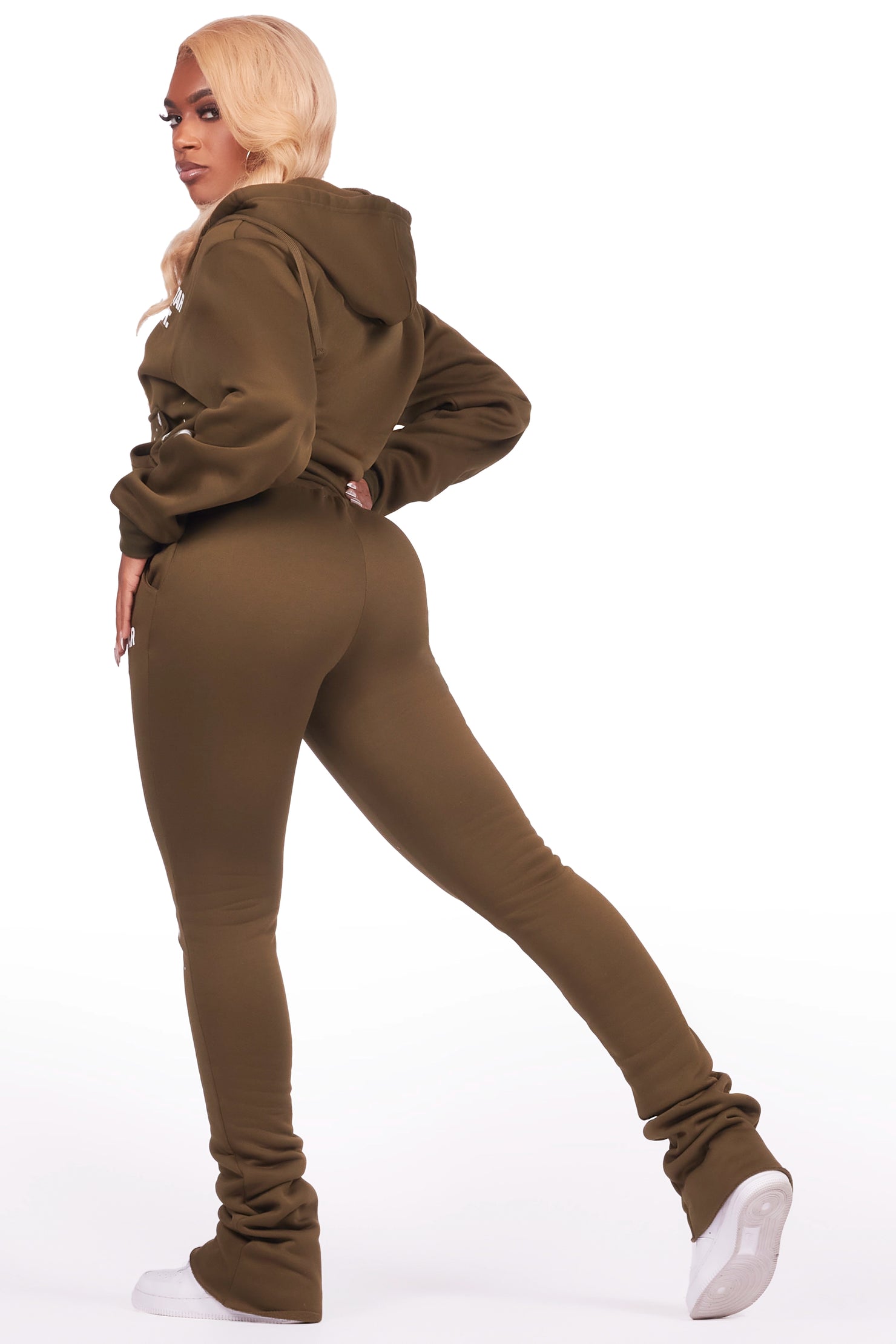 Halloway Olive Zip Up Super Stacked Trackset