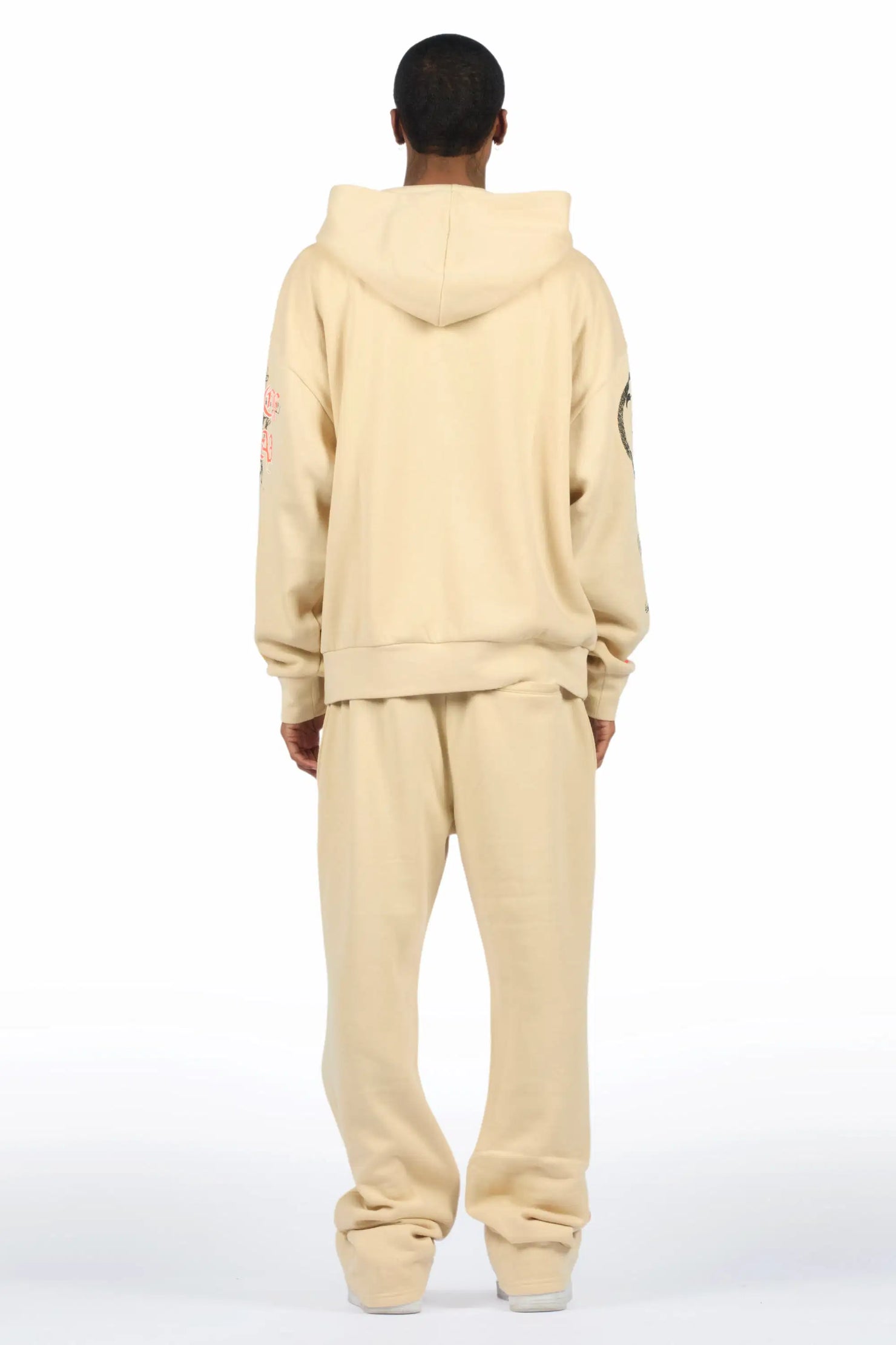 Suppersketch Beige Hoodie/Baggy Pant Track Set