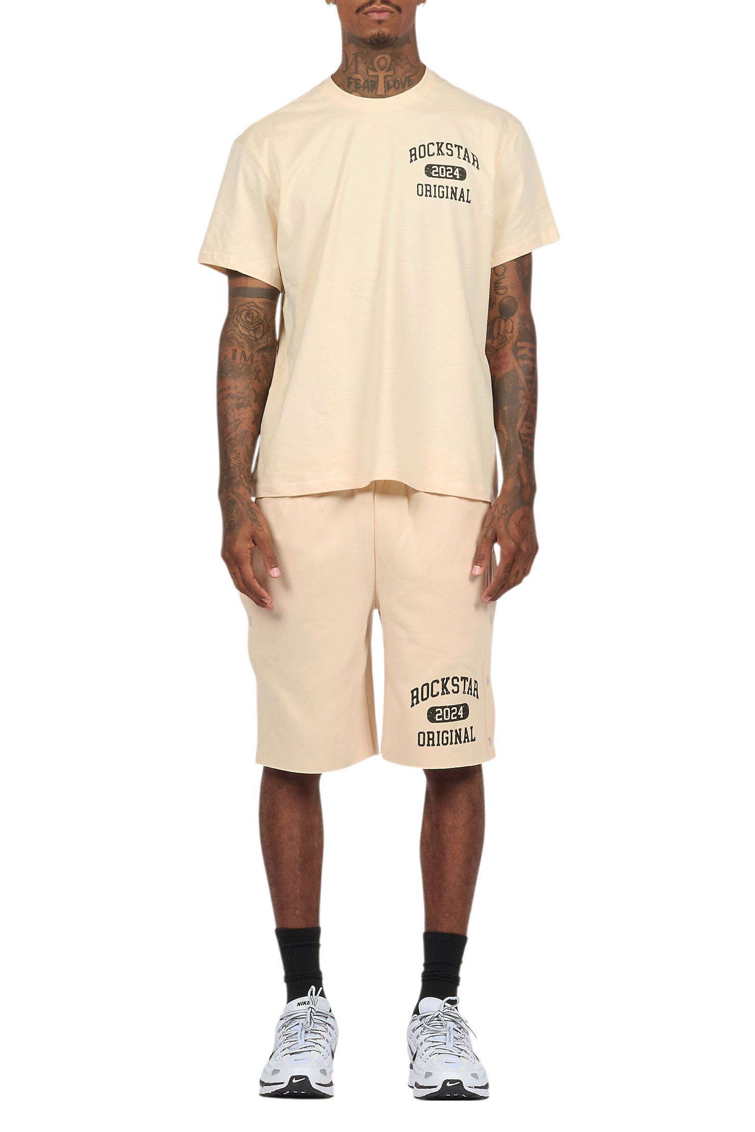 Lex Beige T-Shirt/Short Set