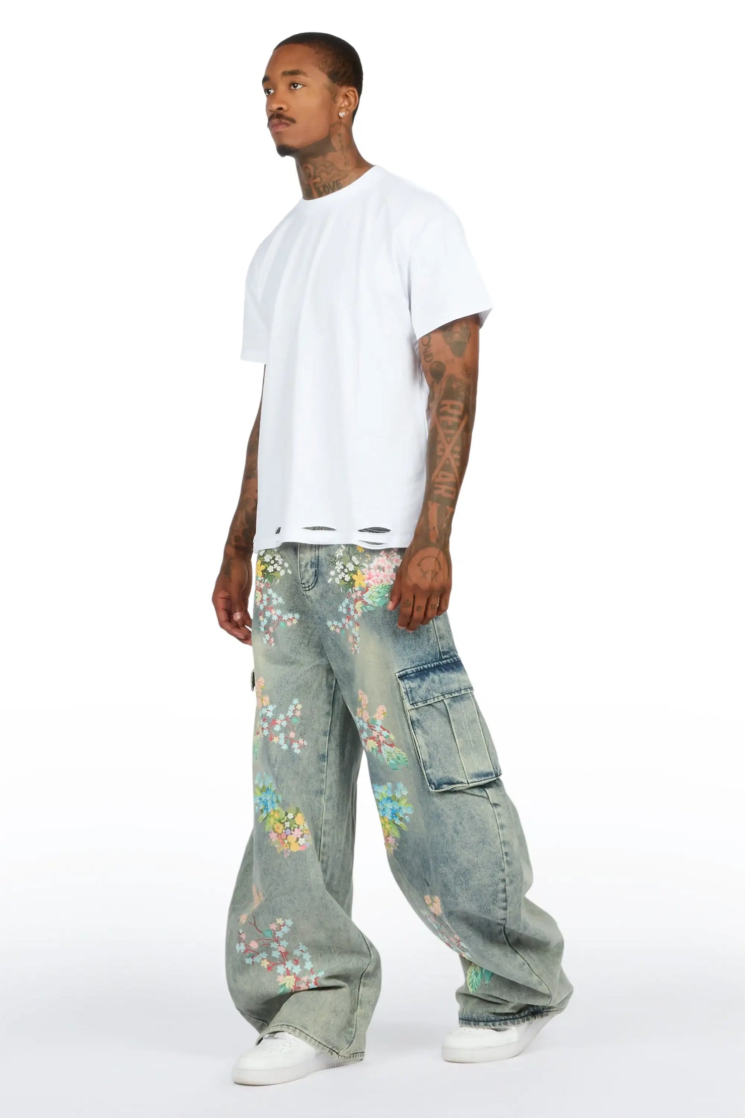 Zionte Light Blue Barrel Fit Jean