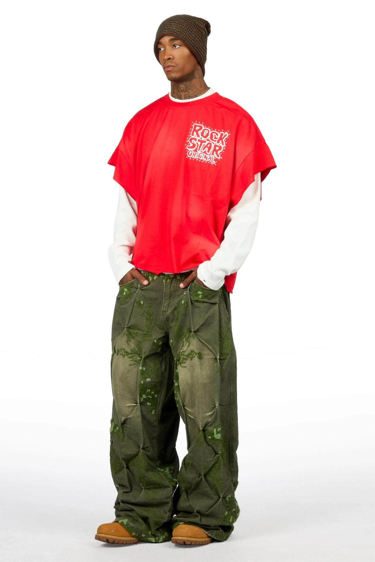 Erving Green Wash Baggy Fit Jean
