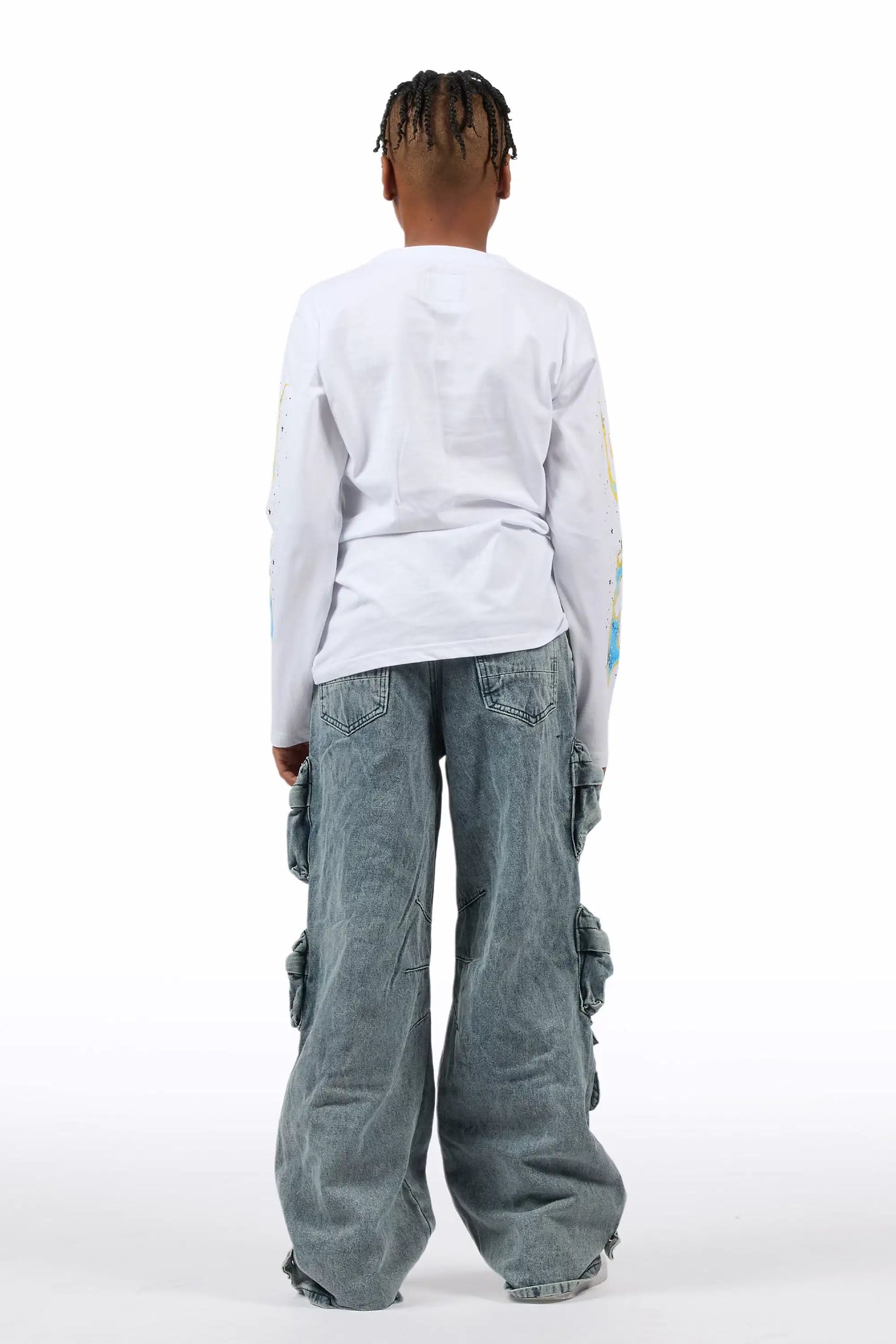 Boys Lenz Blue Baggy Fit Jean