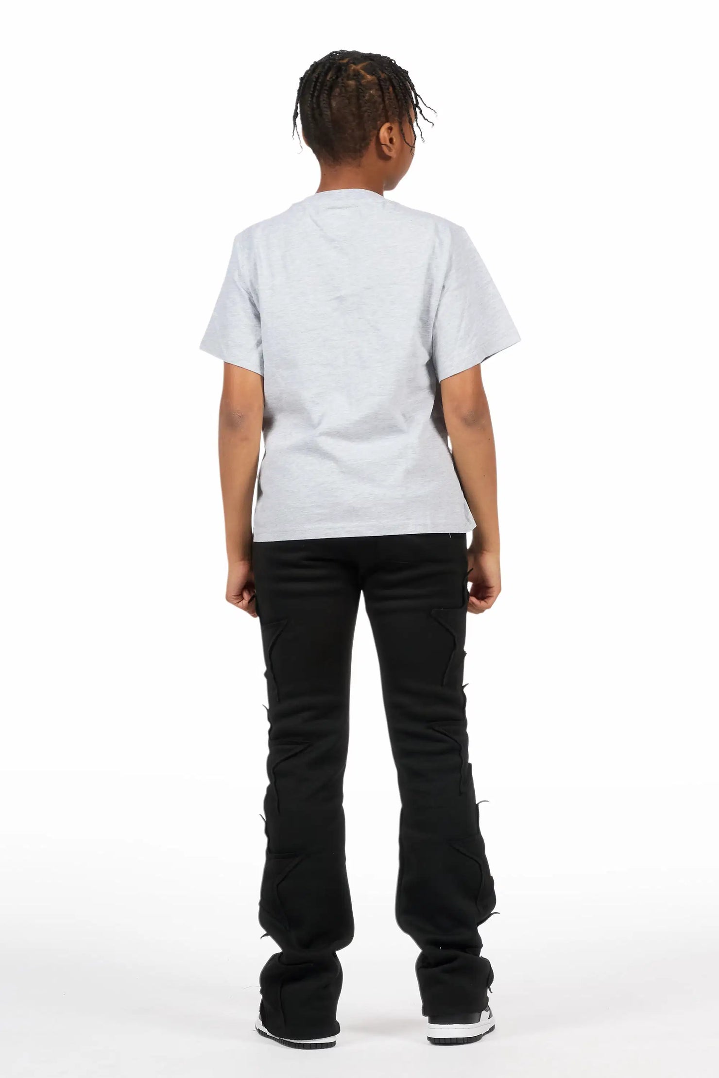 Boys Sinayah Black Baggy Track Pant