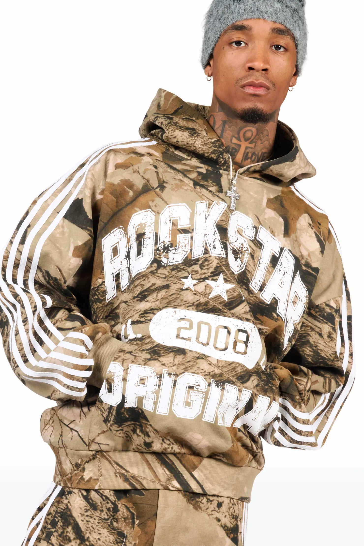 Tylla Tree Camo Hoodie/Baggy Pant Track Set