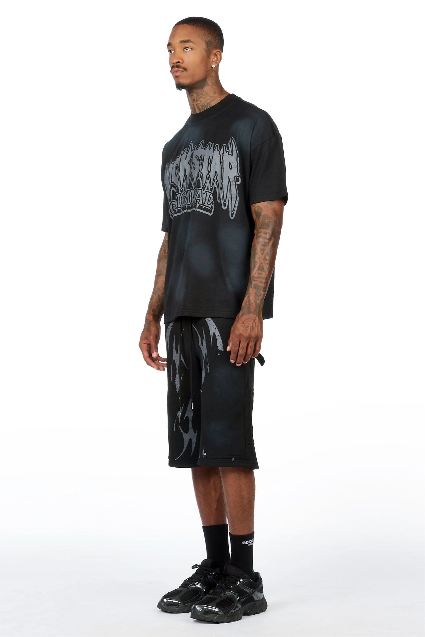 Jett Black T-Shirt/Jort Set