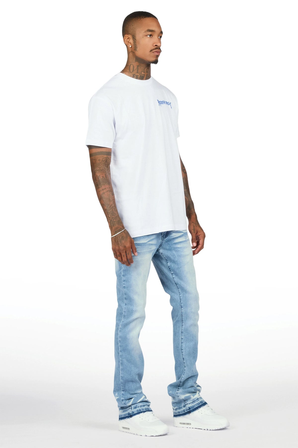 Stower Medium Blue Stacked Jean