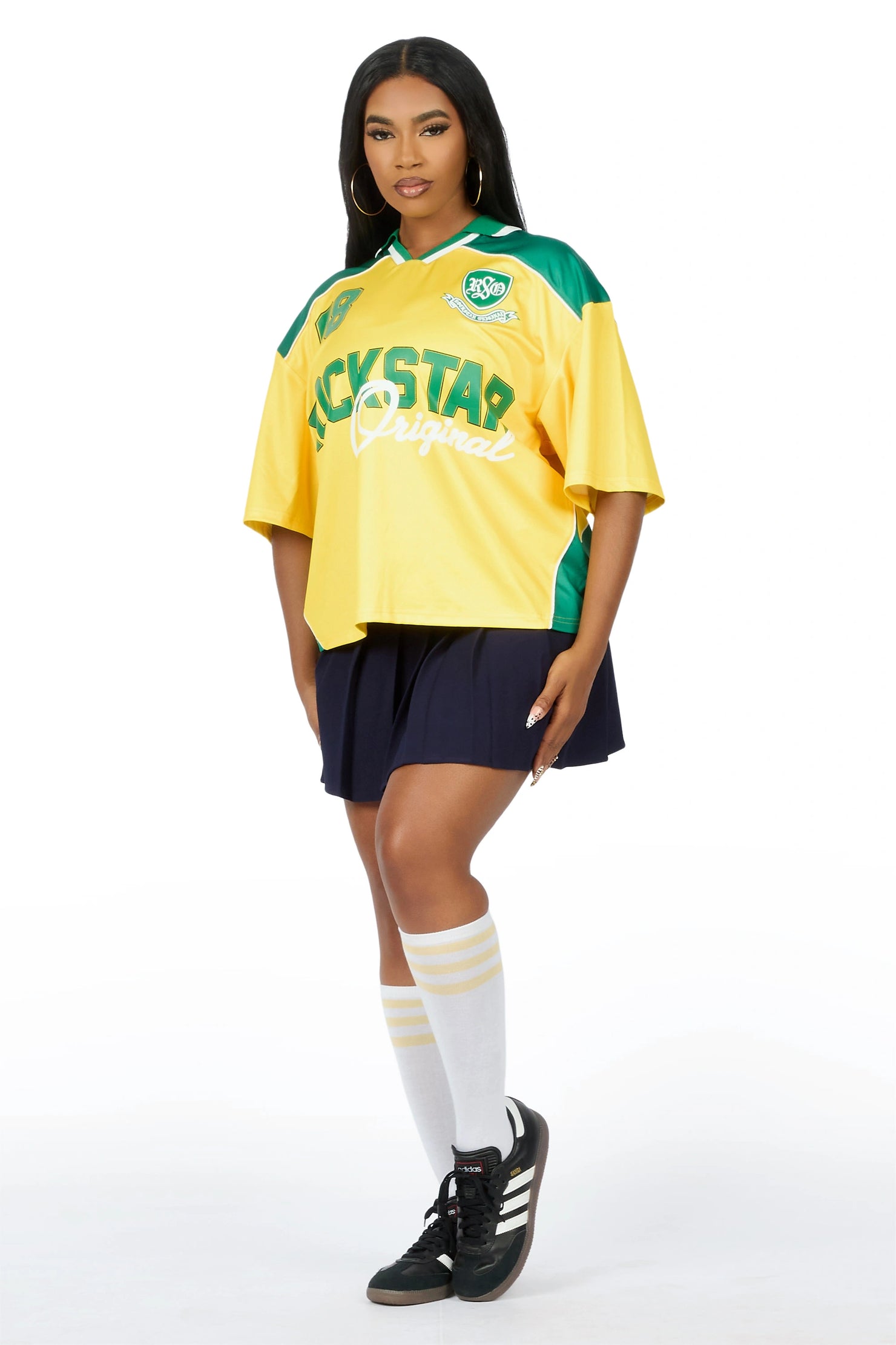 Sheanette Yellow/Green Graphic Jersey