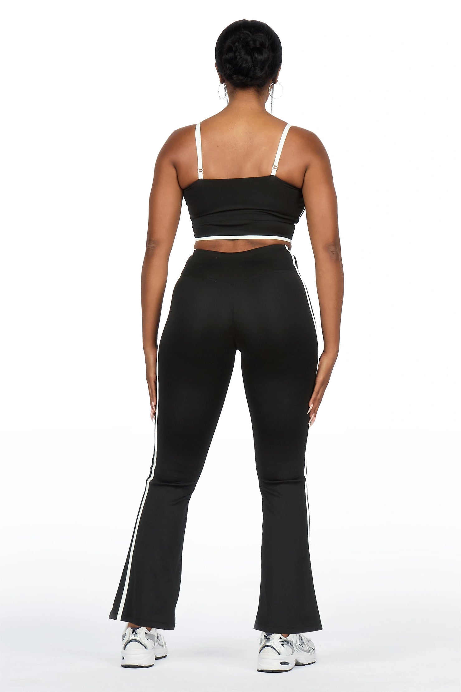 Karmen Black Tank Active Flare Pant Set